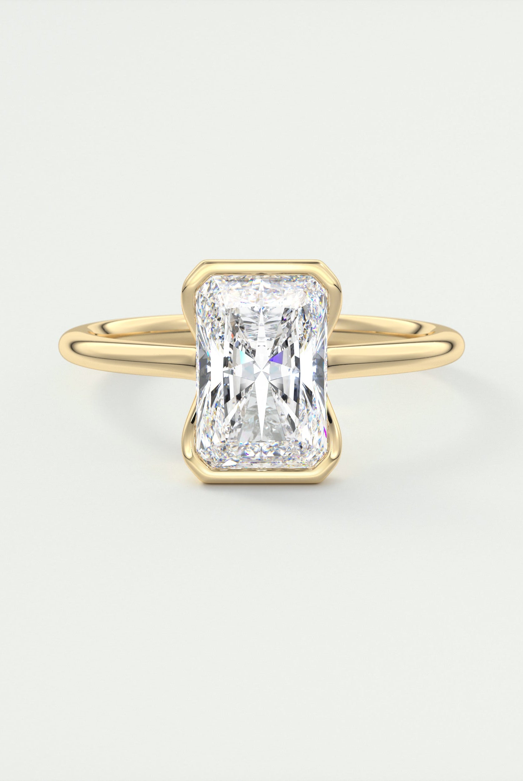 Radiant Cut Moissanite Engagement Ring