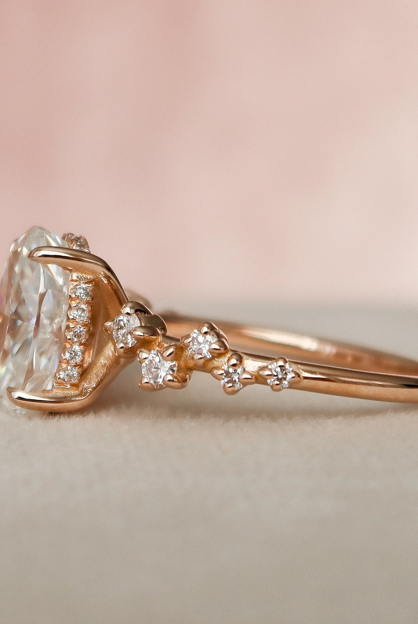 Halo Moissanite Ring