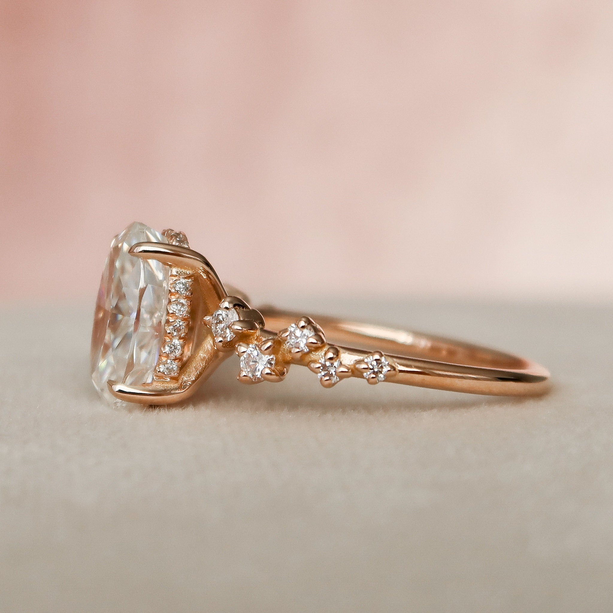 Halo Moissanite Ring