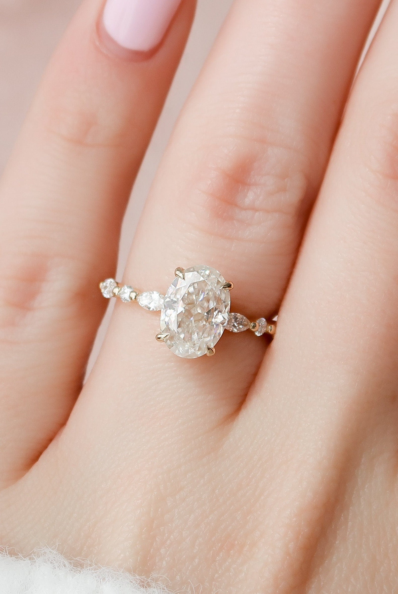 Oval Pave Engagement Ring