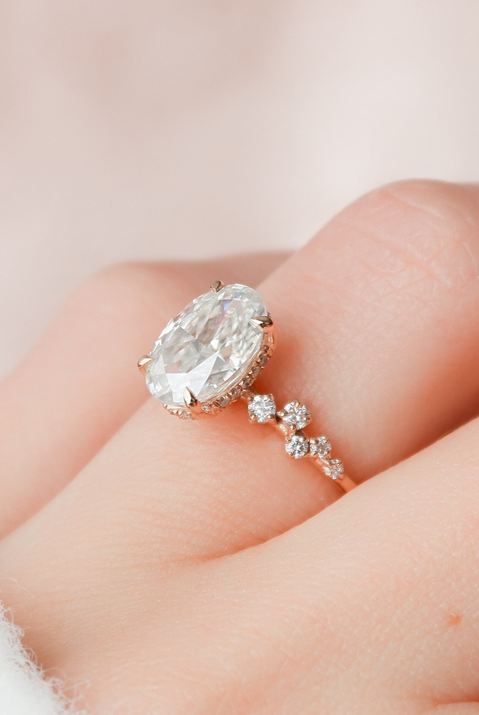 Hidden Halo Engagement Ring