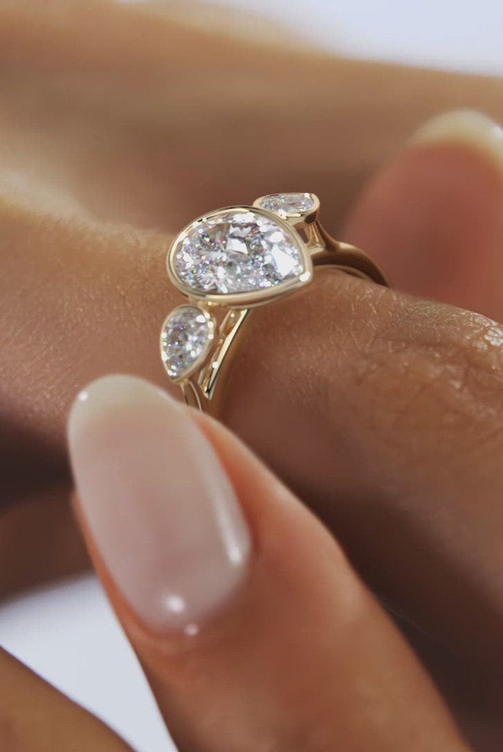 Modern Pear Engagement Ring