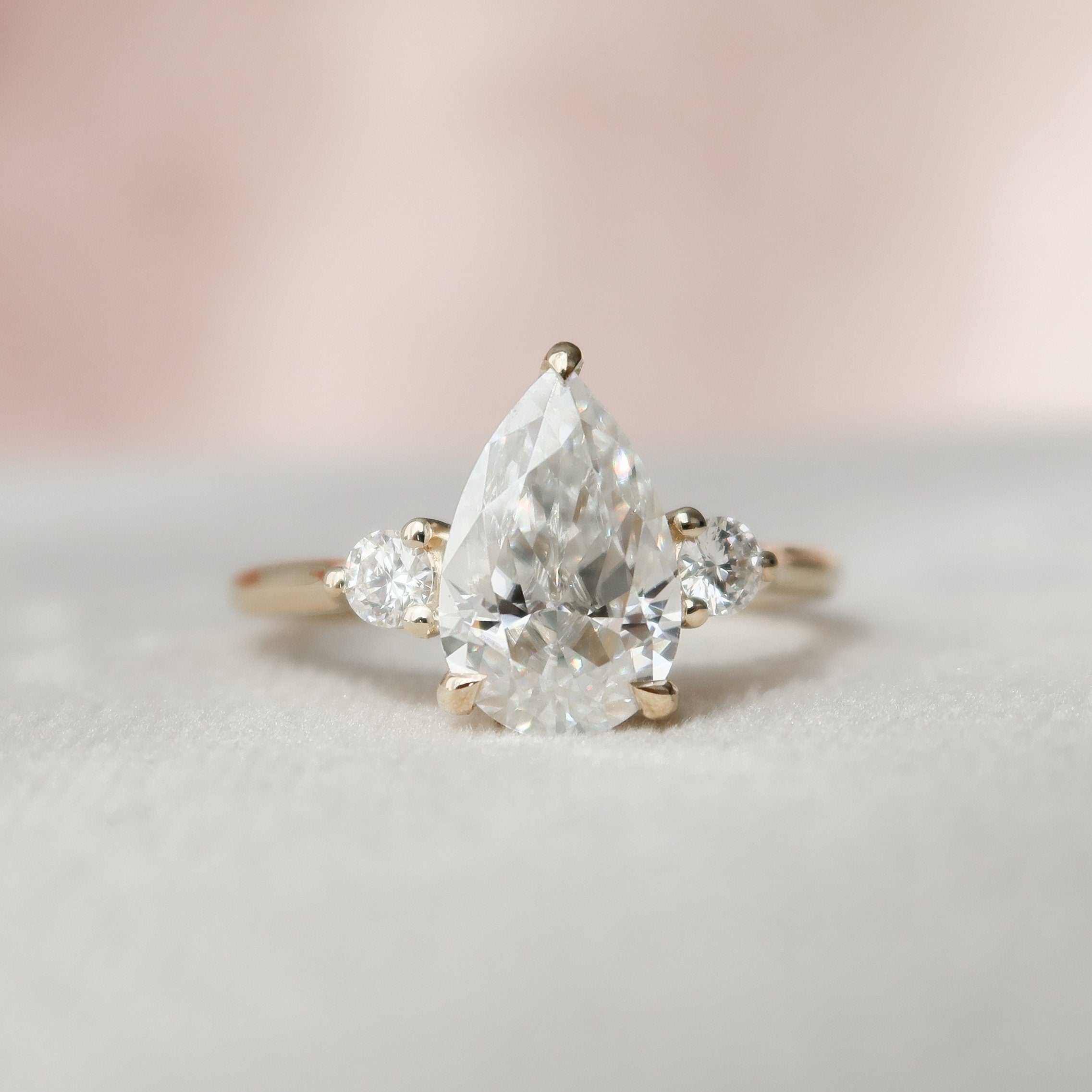 Pear Cut Moissanite Ring