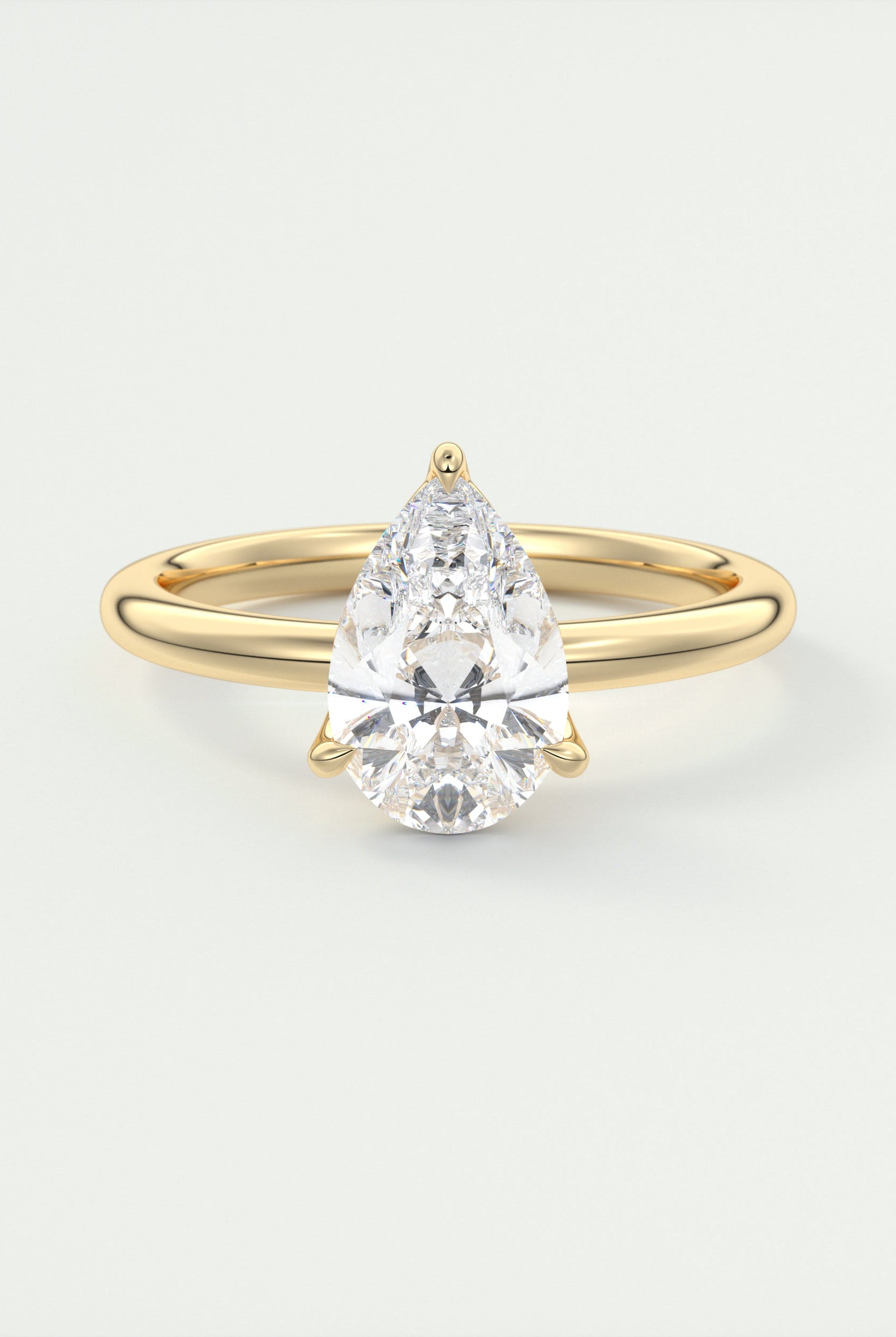 Pear Moissanite Engagement Ring