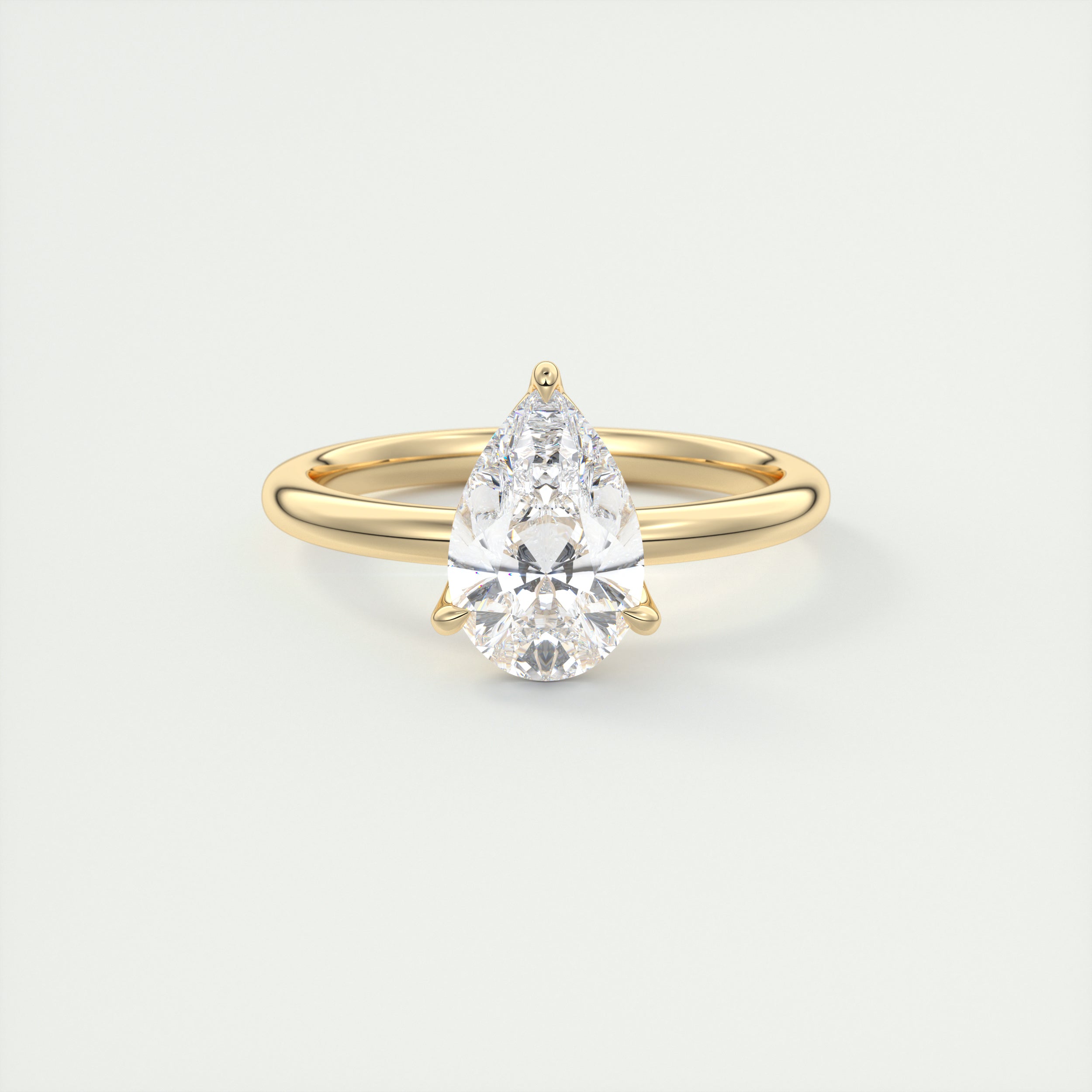 Pear Moissanite Engagement Ring