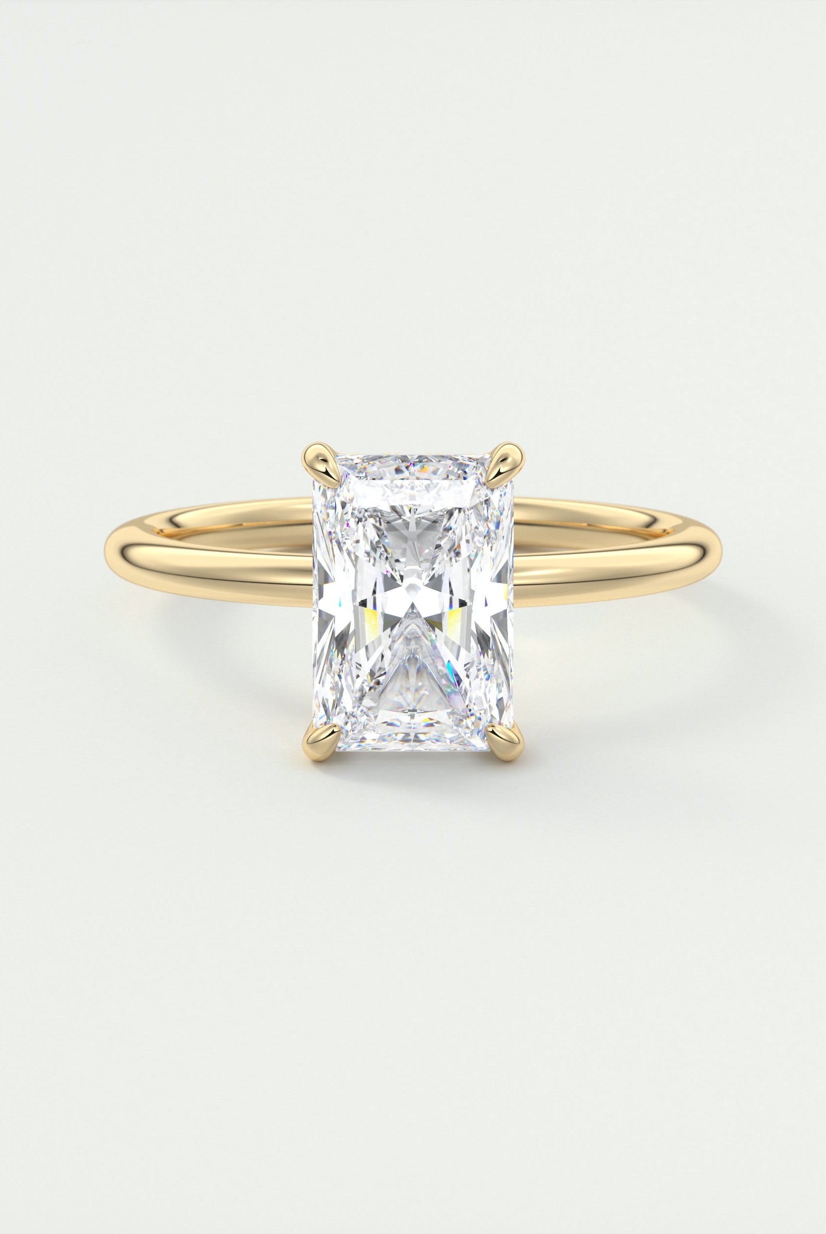 Radiant Cut Moissanite Engagement Ring
