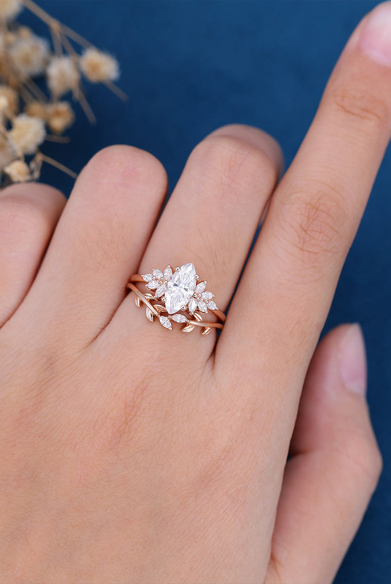 0-90-ct-marquise-shaped-moissanite-cluster-bridal-set