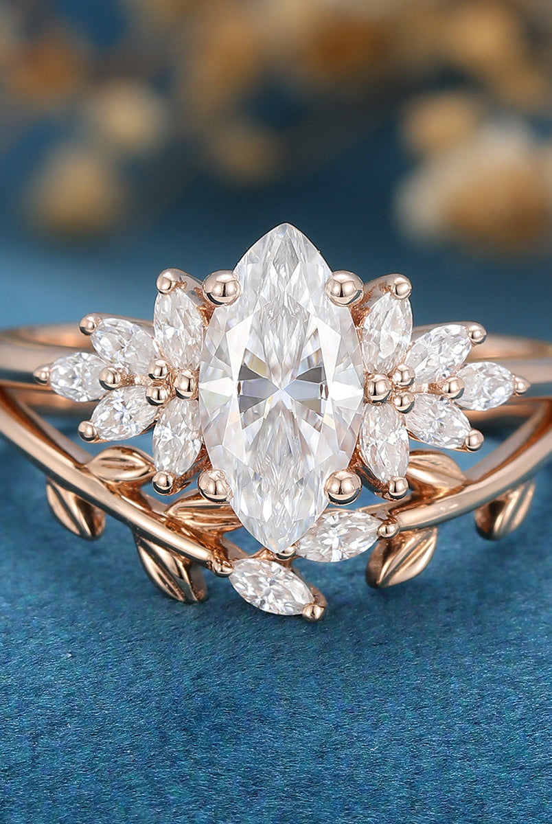 0-90-ct-marquise-shaped-moissanite-cluster-bridal-set