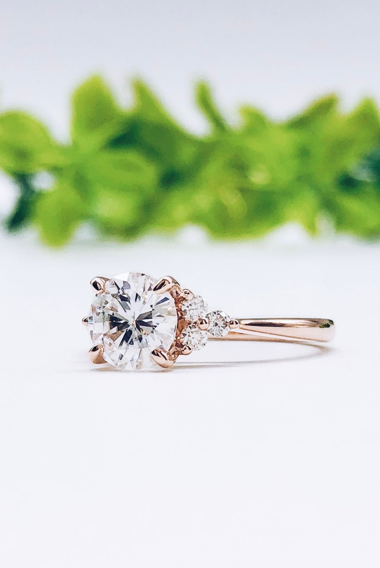 round-cut-cluster-moissanite-engagement-ring