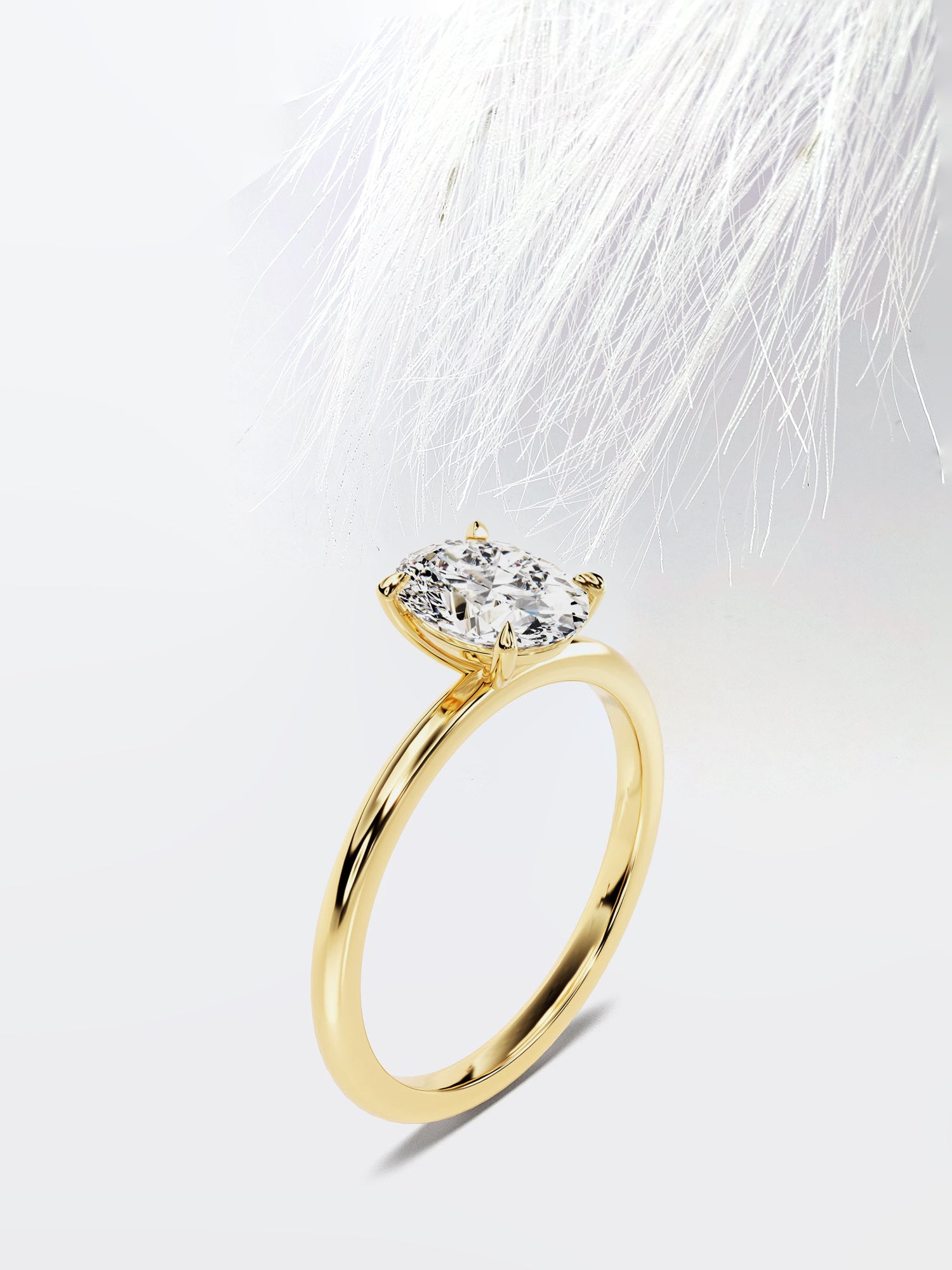 Oval Cut Moissanite Solitaire Diamond Engagement Ring For Women