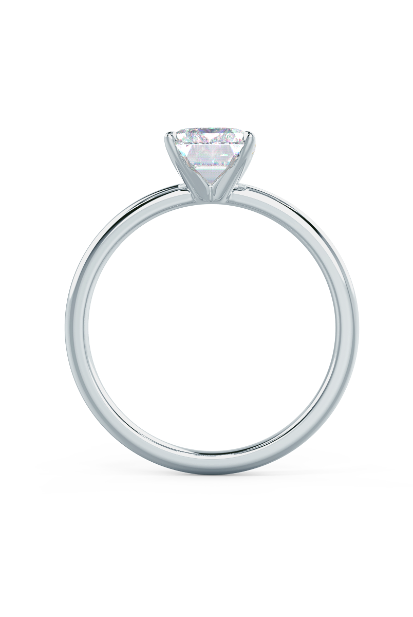2.75ct Emerald Cut Moissanite Diamond Solitaire Engagement Ring For Her
