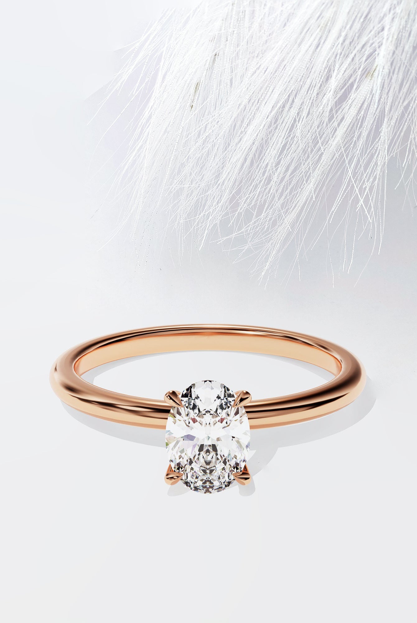 Oval Cut Diamond Solitaire Moissanite Engagement Ring For Women