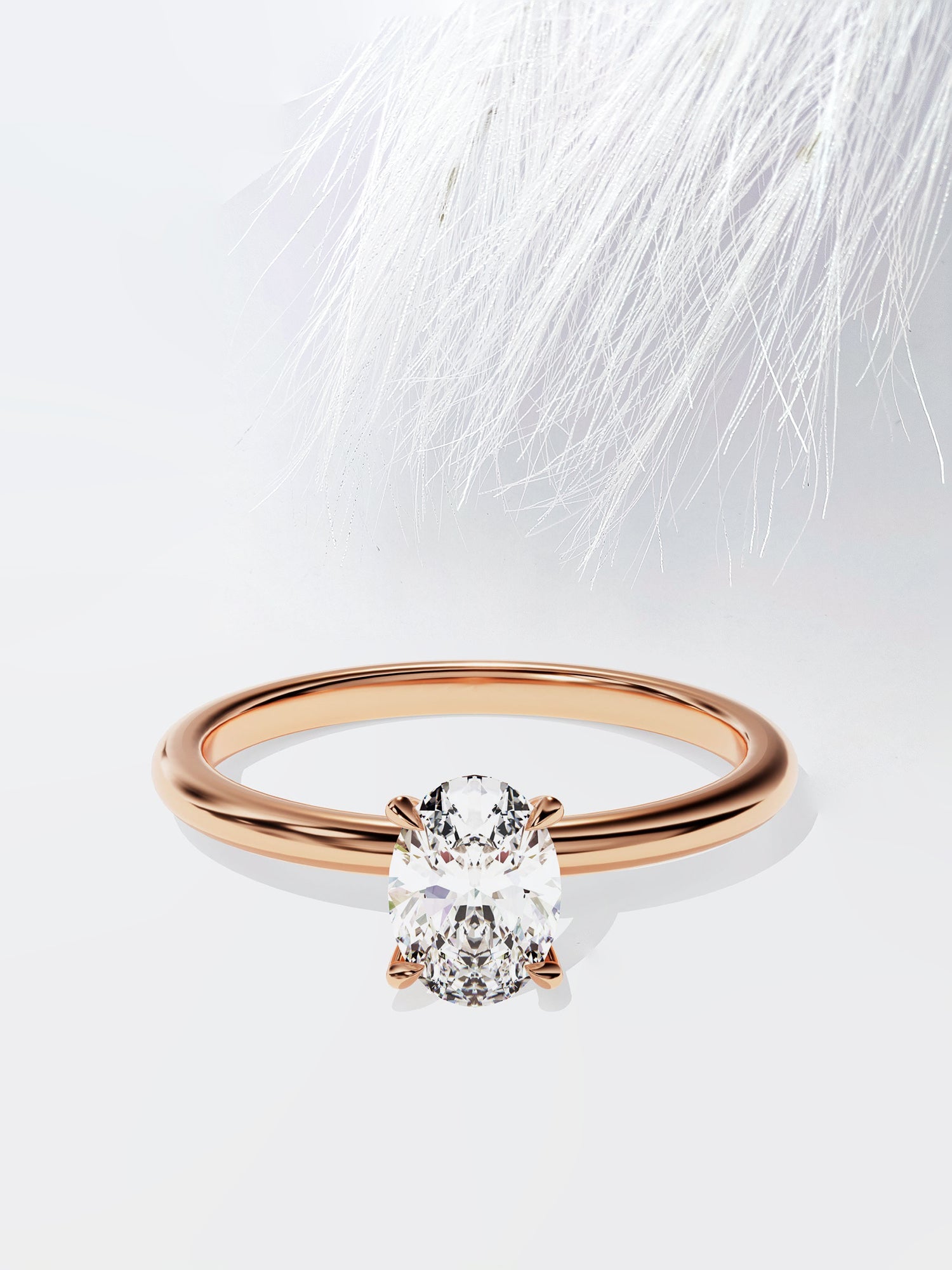 Oval Cut Diamond Solitaire Moissanite Engagement Ring For Women