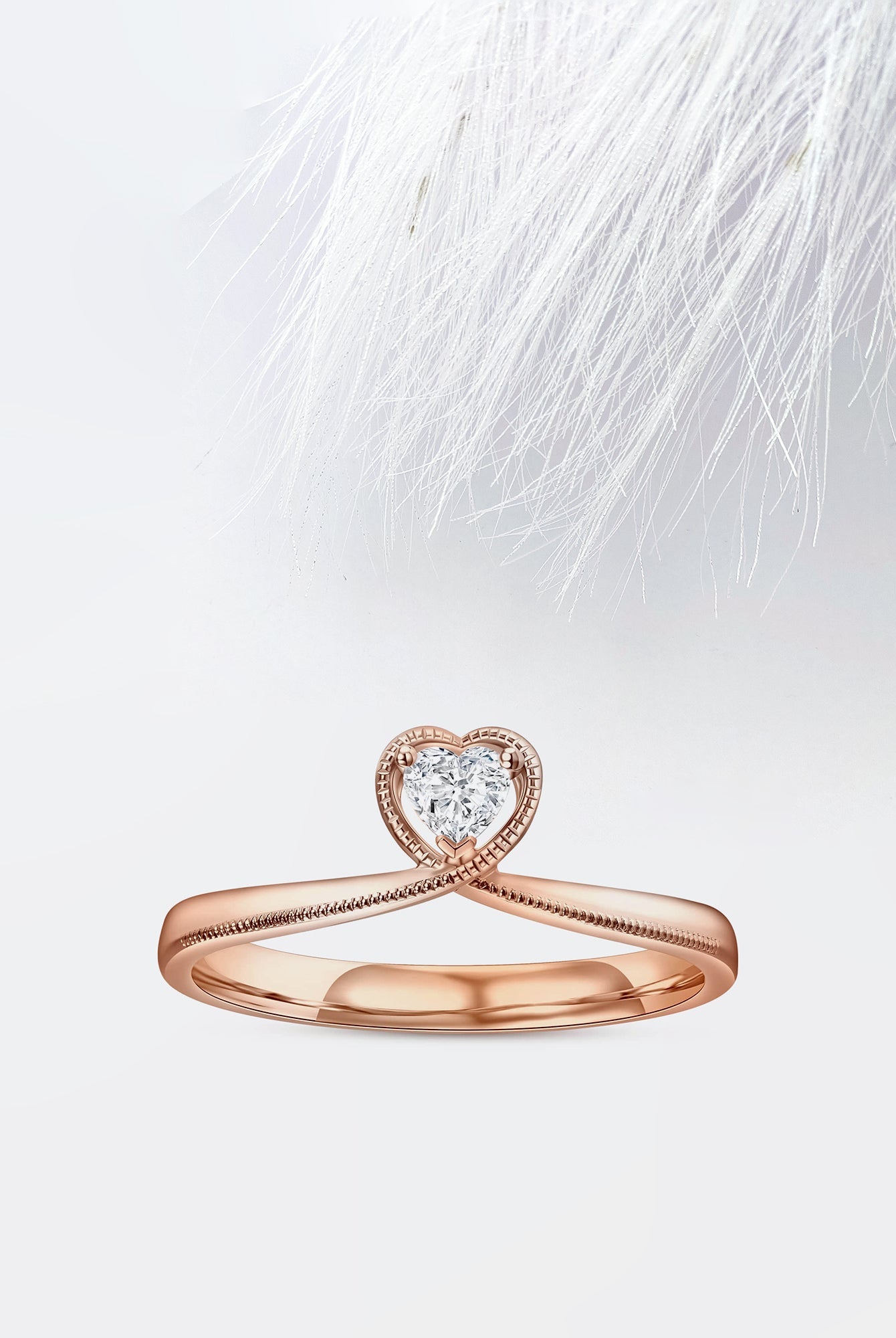 Heart Shaped Unique Diamond Engagement Ring For Women