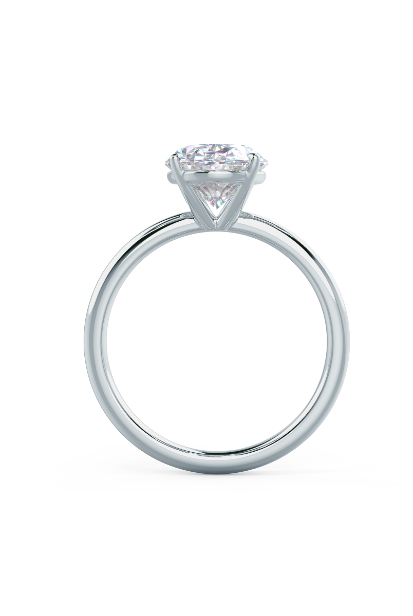 2.0ct Oval Four Prong Moissanite Diamond Solitaire Engagement Ring For Women