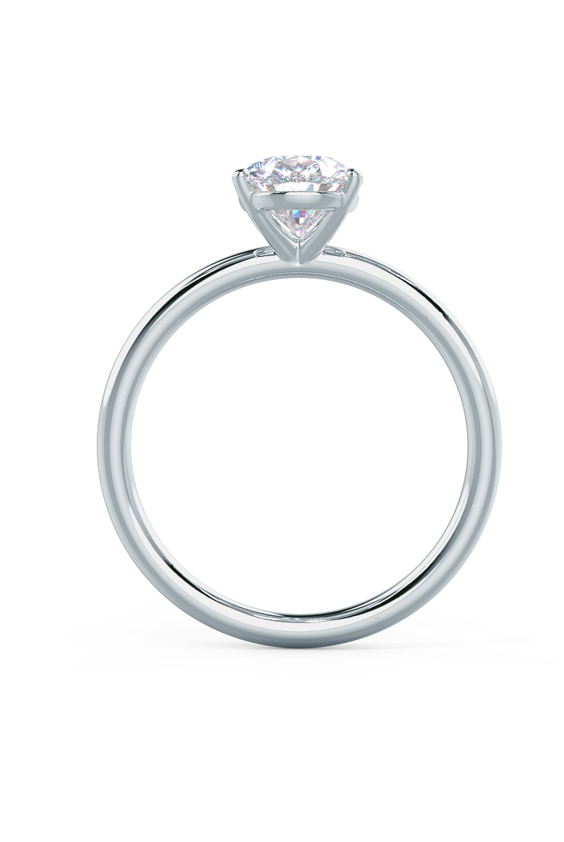 2.0ct Three Prong Pear Moissanite Diamond Solitare Engagement Ring For Her