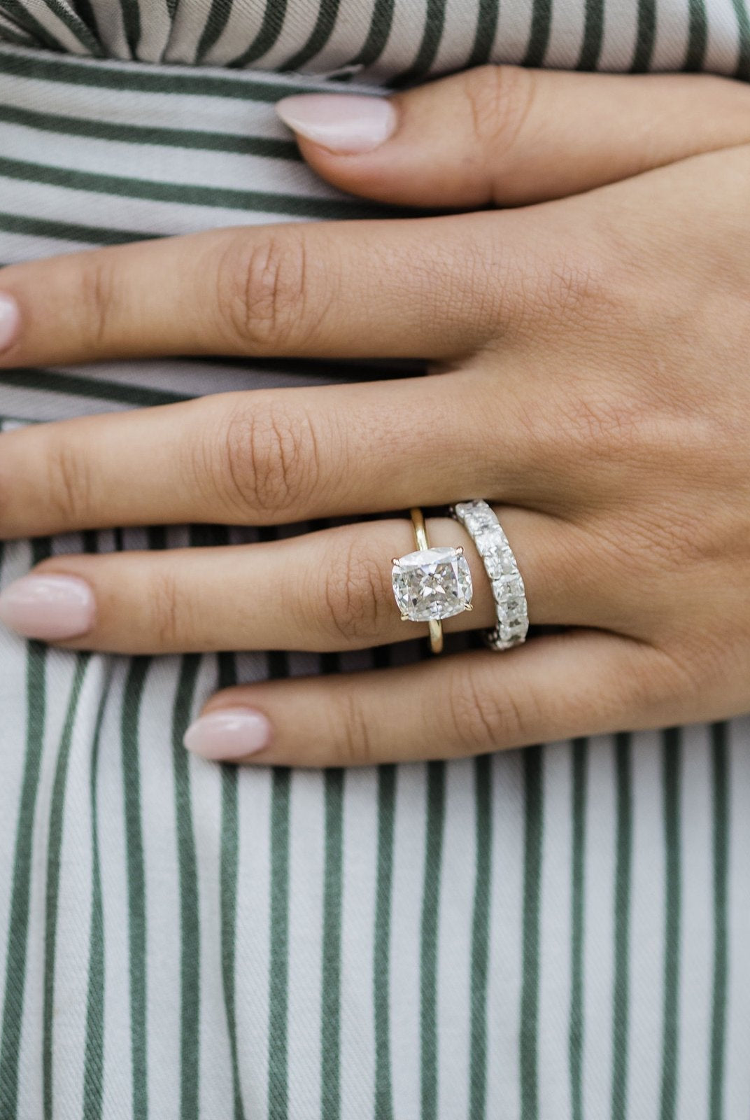 Modern moissanite elegance