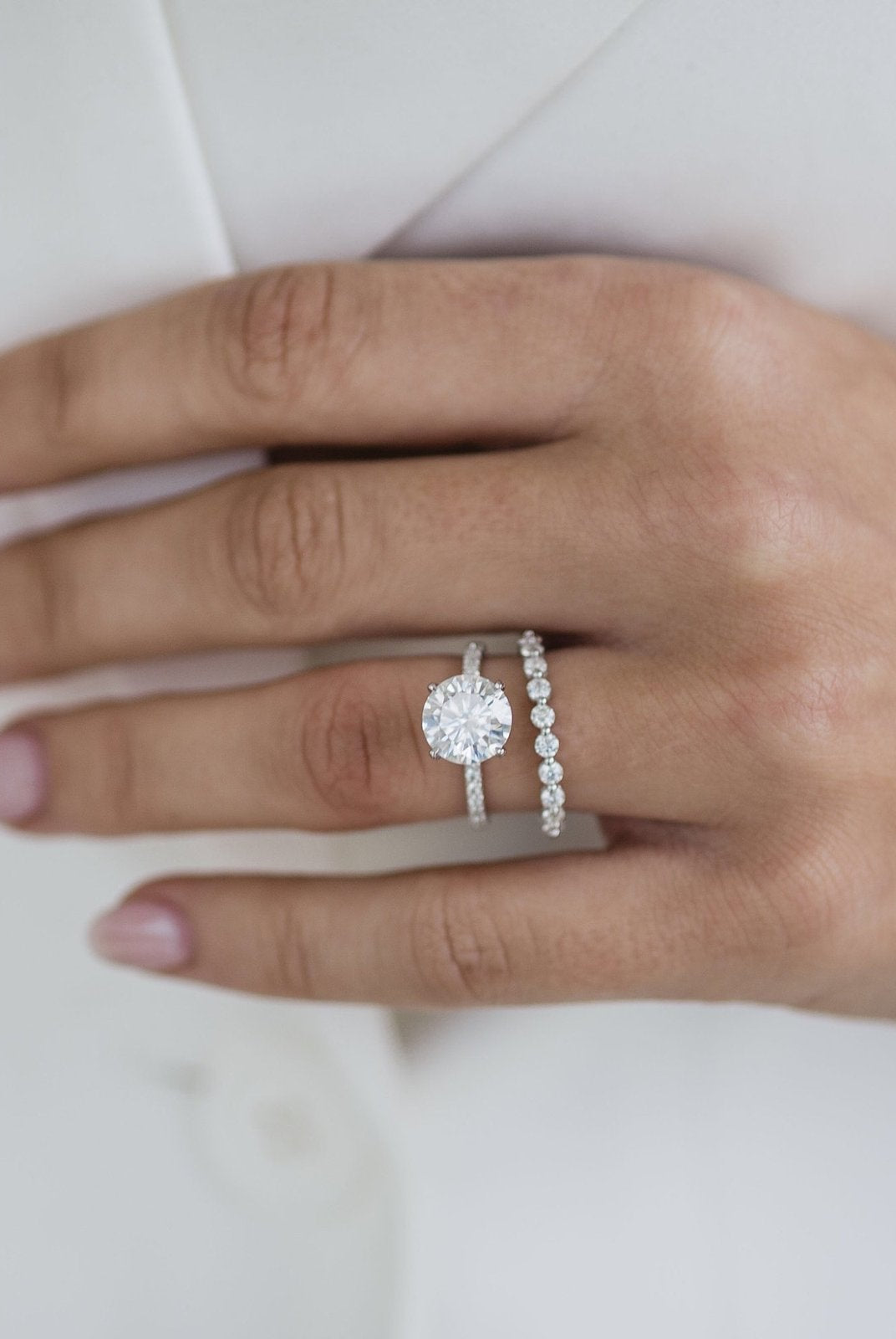 Nature-inspired moissanite rings