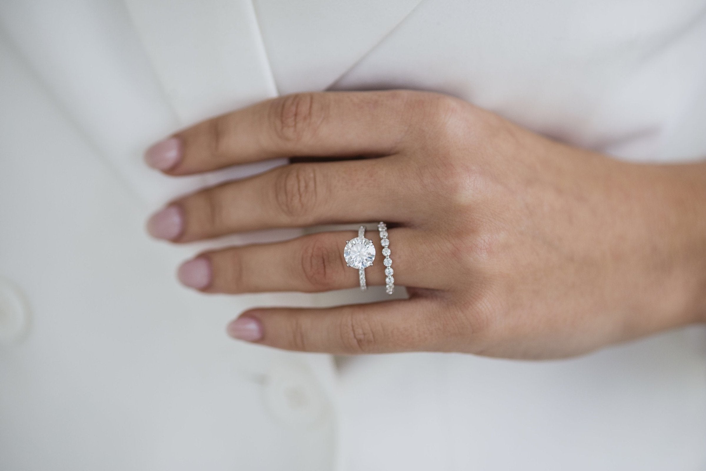 Nature-inspired moissanite rings