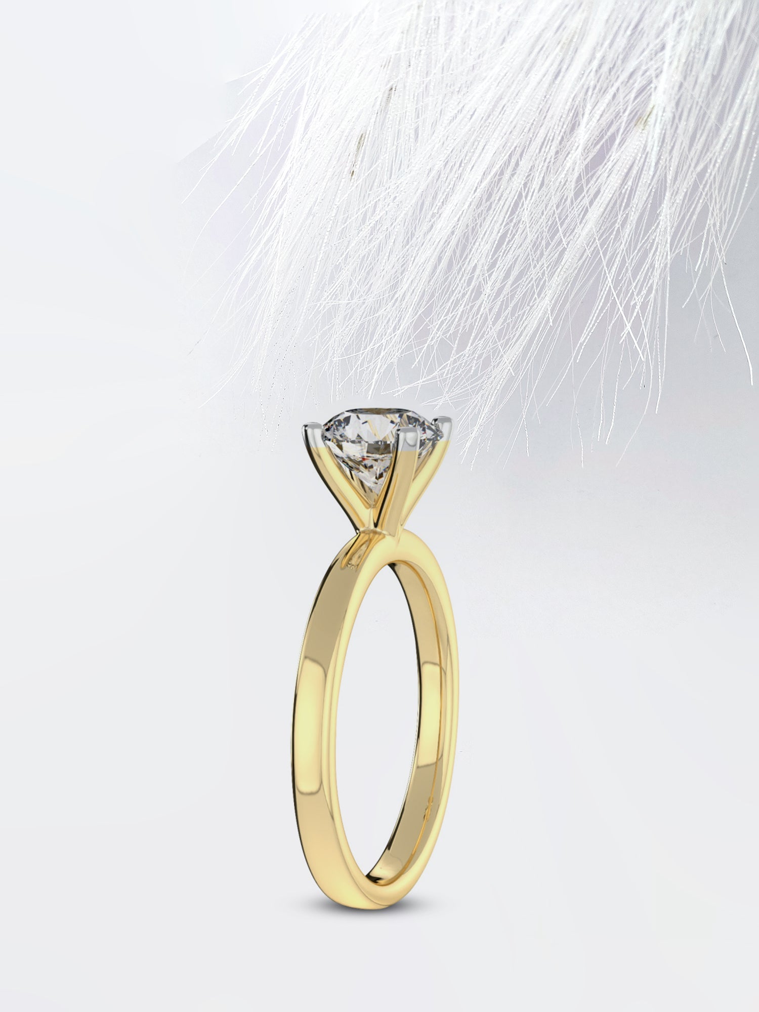 Round Cut Diamond Solitaire Engagement Ring For Women