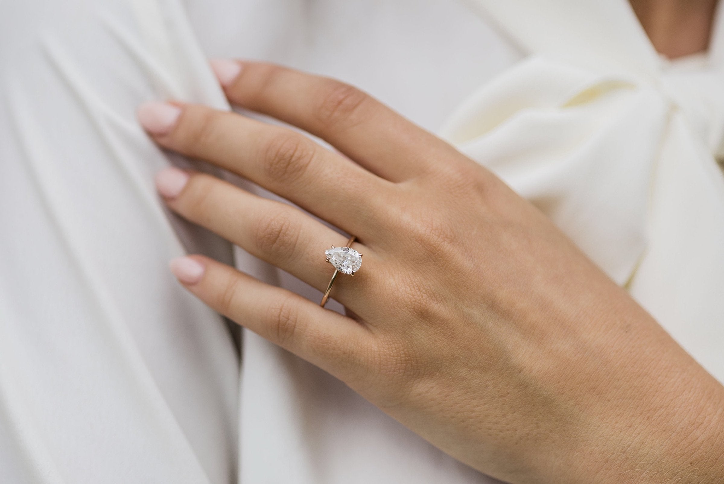 Boho-chic moissanite rings