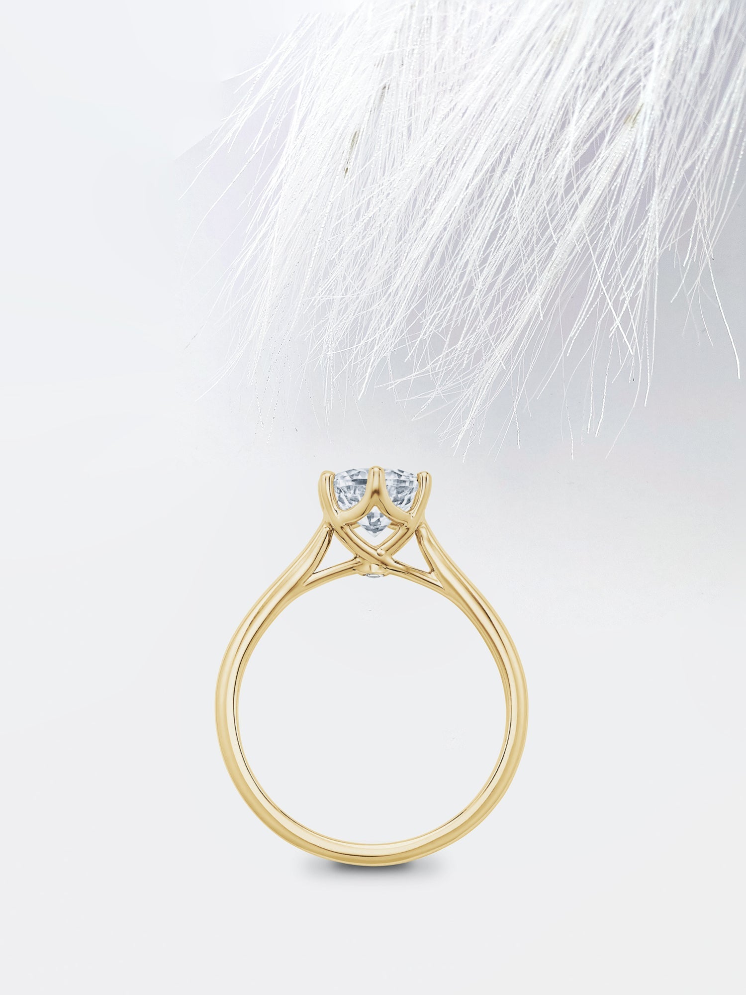 Round Cut Diamond Solitaire Moissanite Engagement Ring For Women