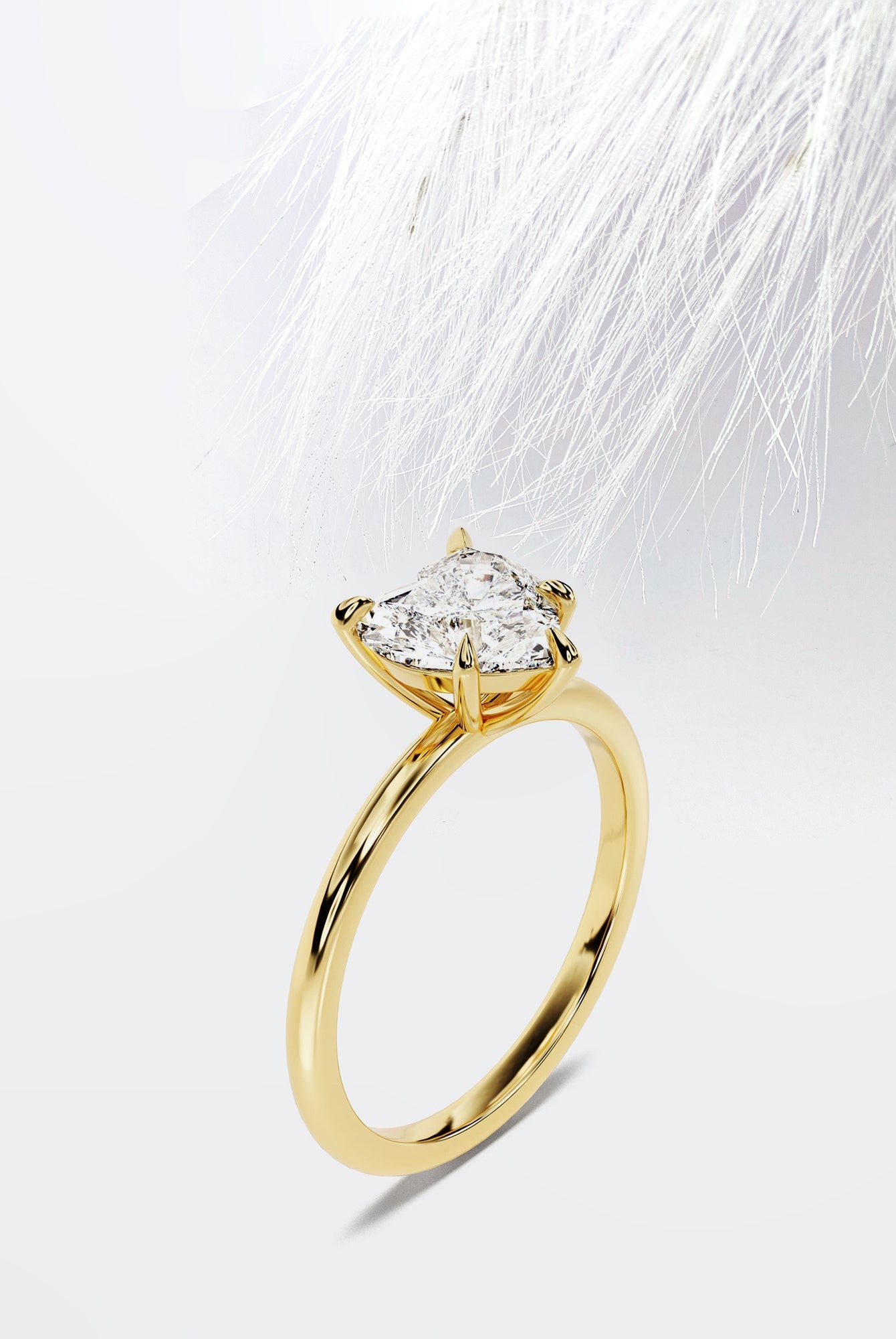 Heart Cut Moissanite Solitaire Diamond Engagement Ring For Women
