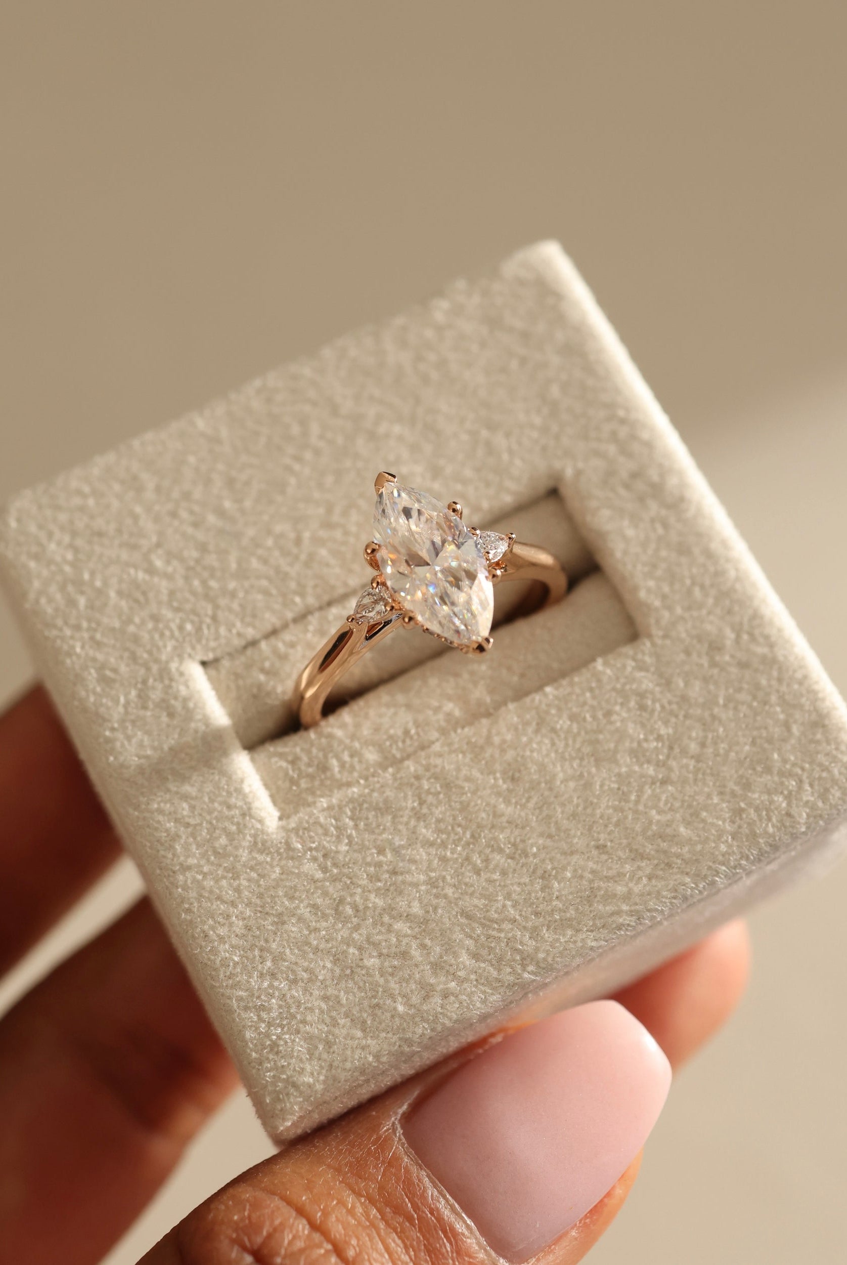 Diamond Moissanite Engagement Ring