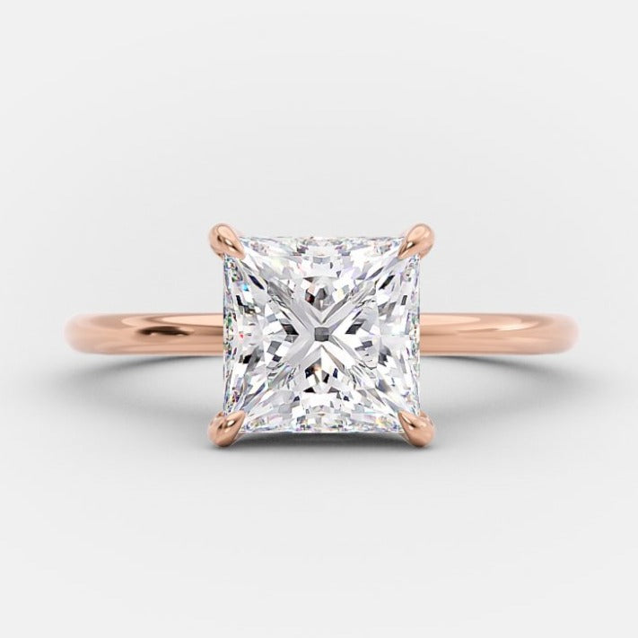 Princess Moissanite Engagement Ring