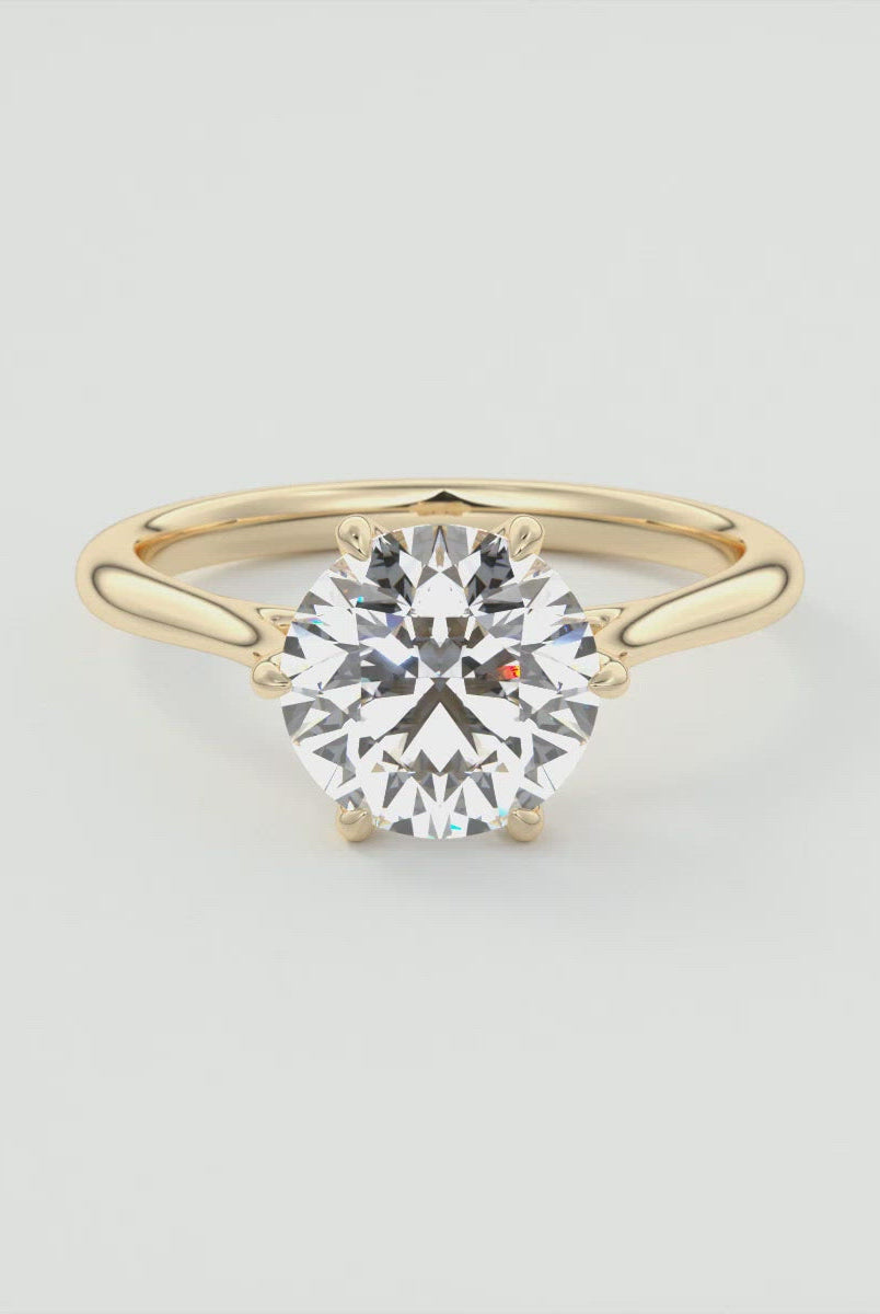 Round Brilliant Moissanite Ring