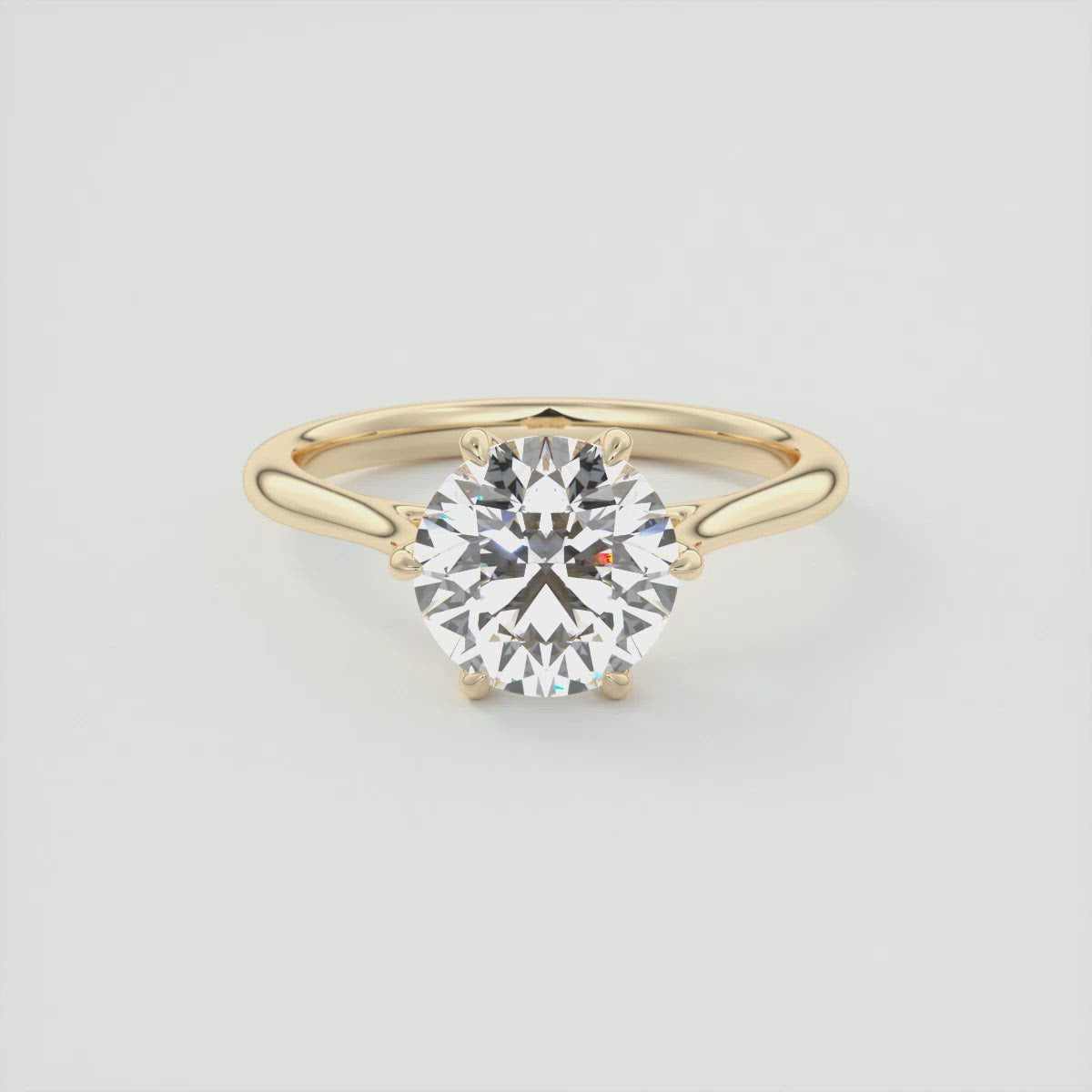 Round Brilliant Moissanite Ring