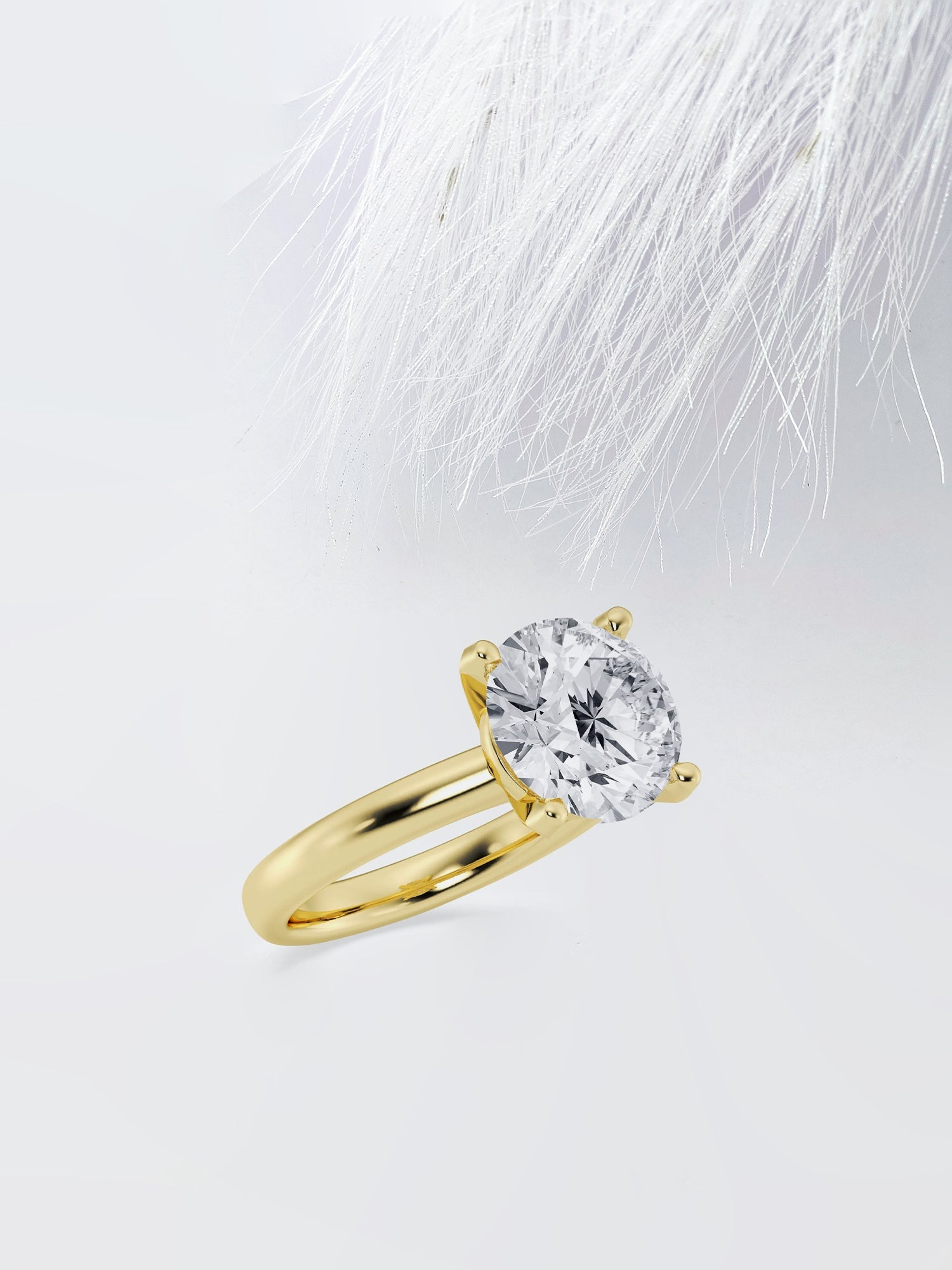 Round Cut Diamond Classic Solitaire Moissanite Engagement Ring For Her