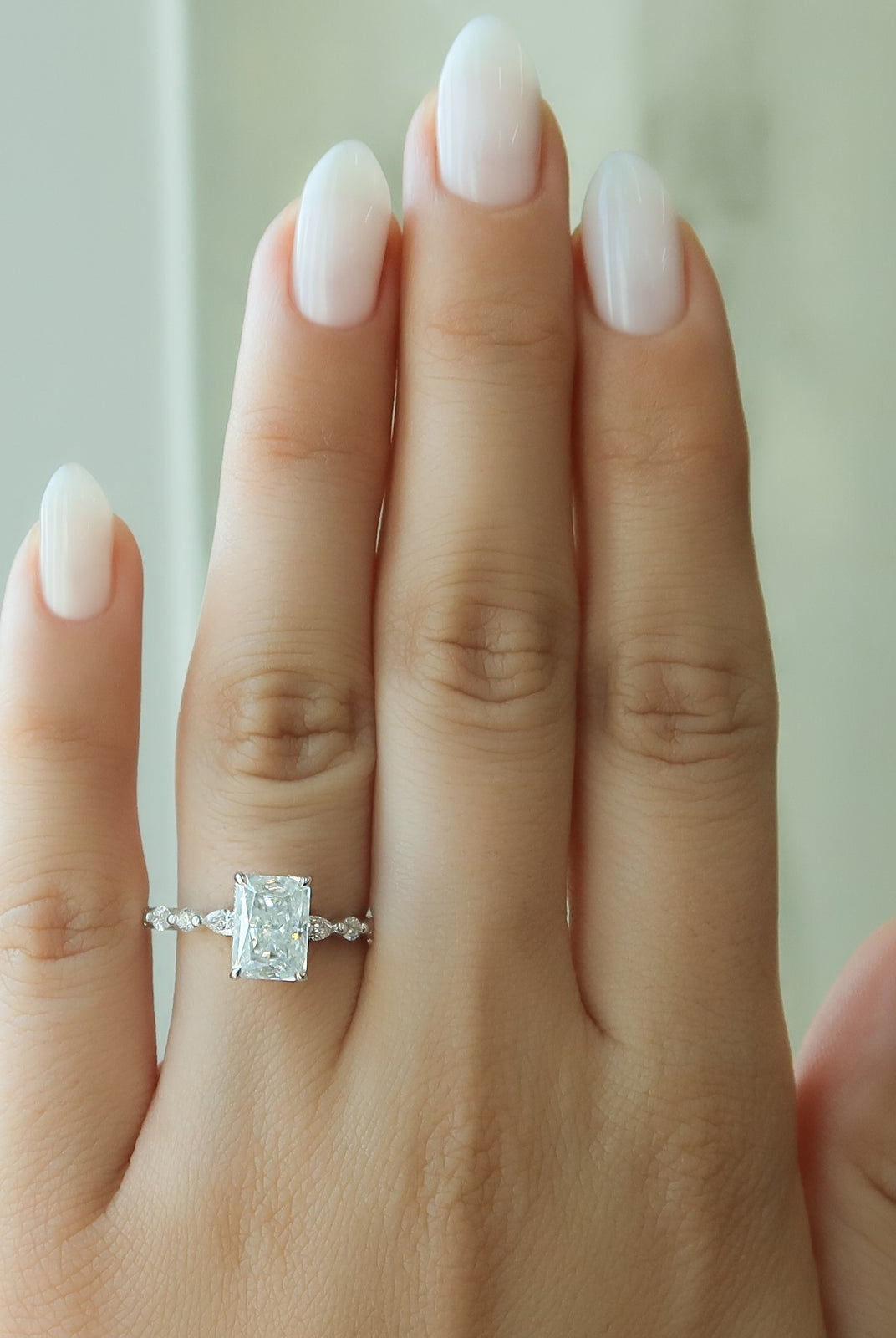 Radiant Cut Moissanite Engagement Ring