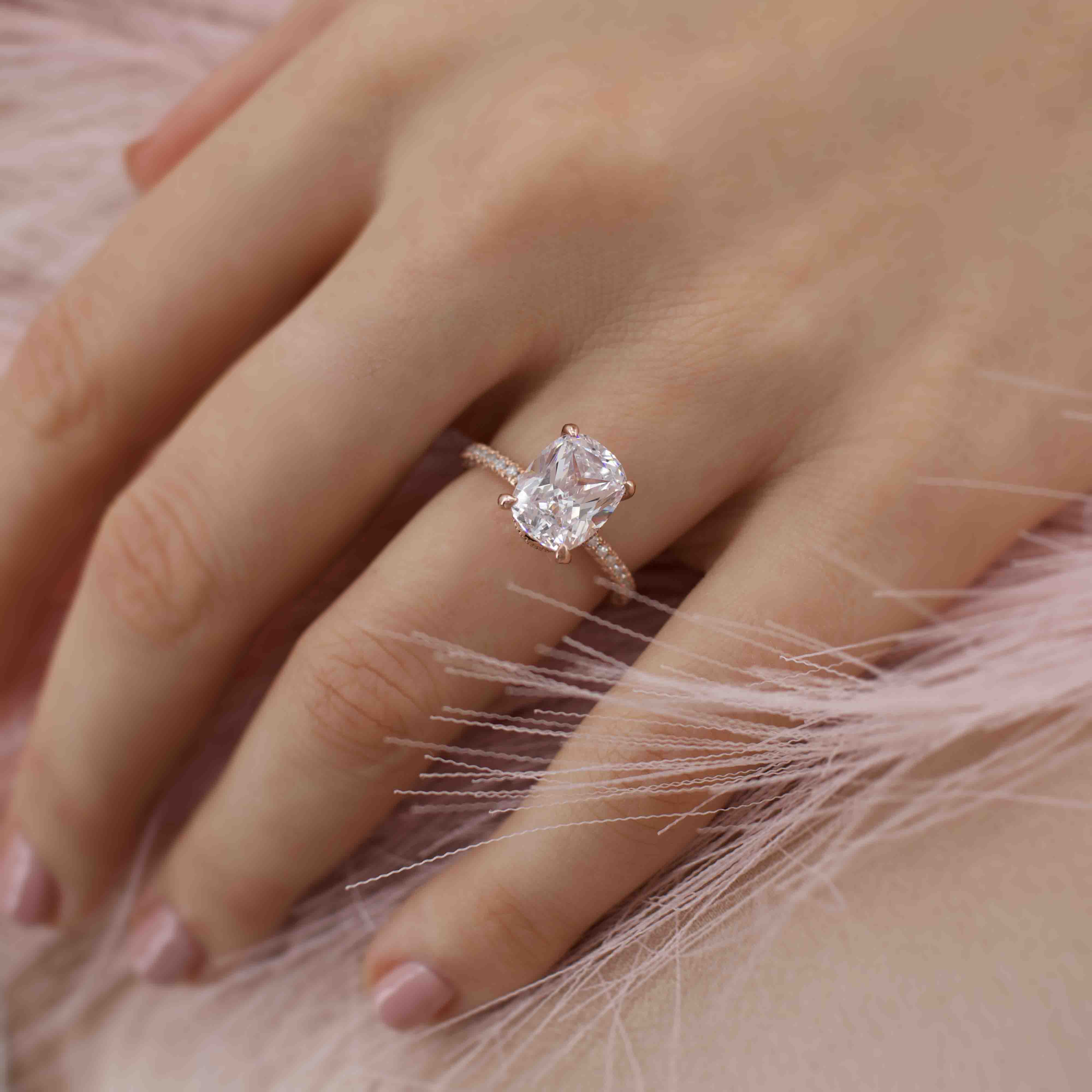 3.34 CT Moissanite Engagement Ring