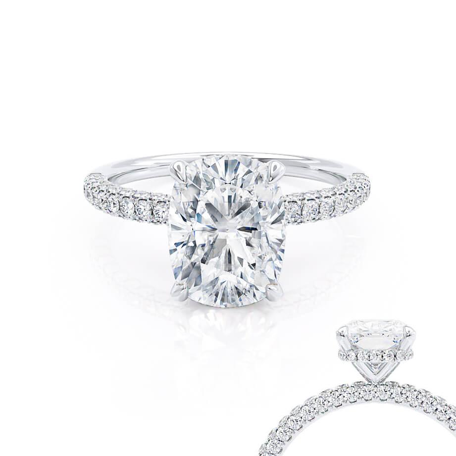 Hidden Halo Moissanite Ring
