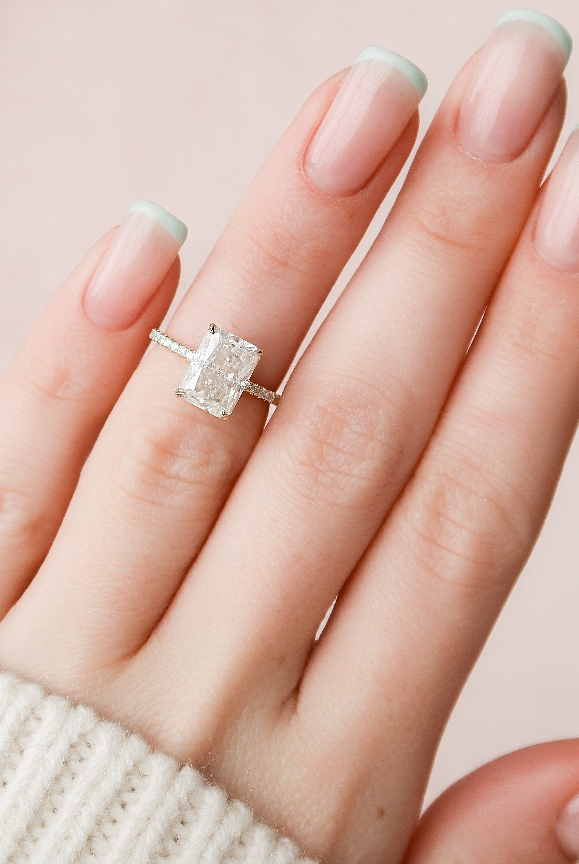 Radiant Cut Moissanite Ring