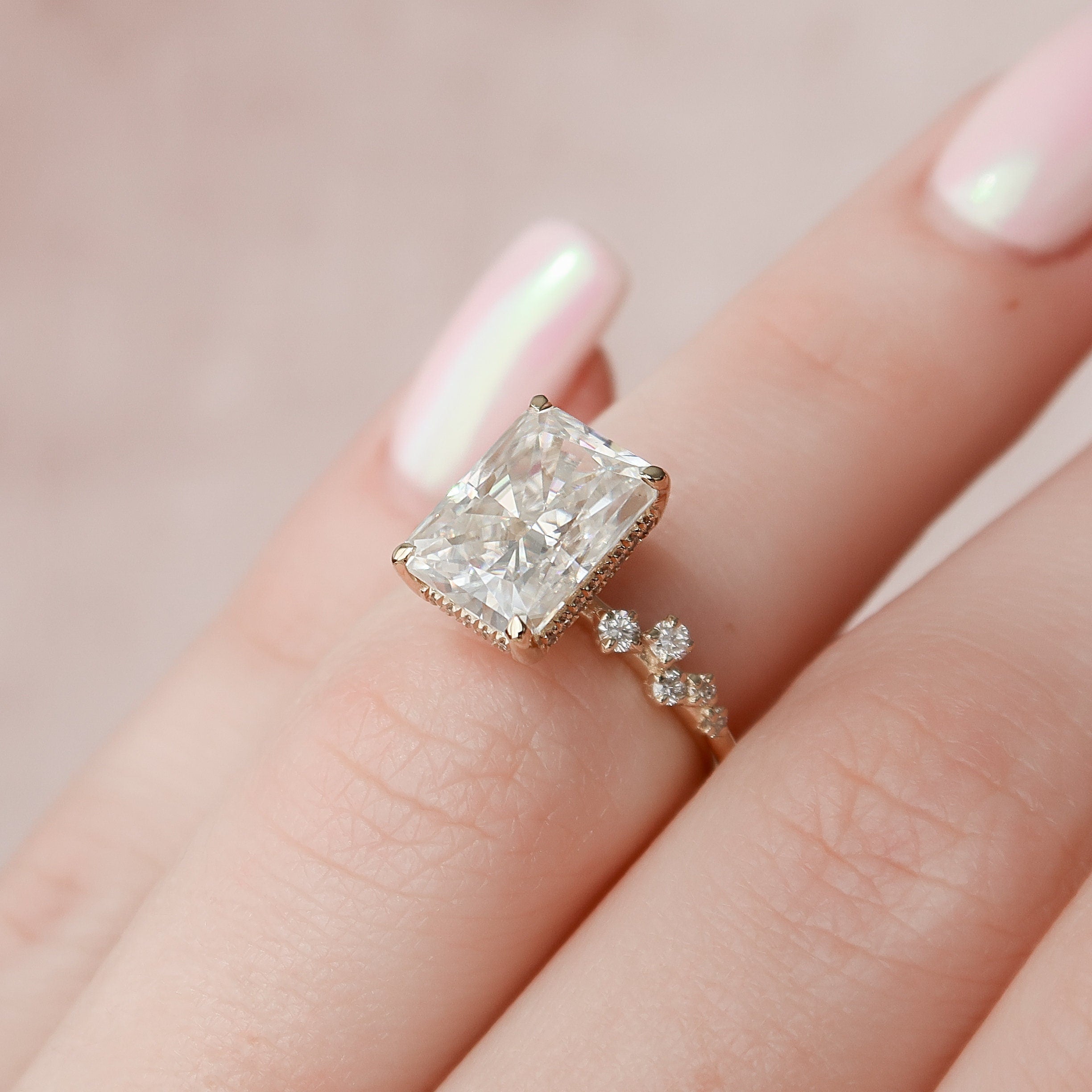 3.50CT Moissanite Engagement Ring