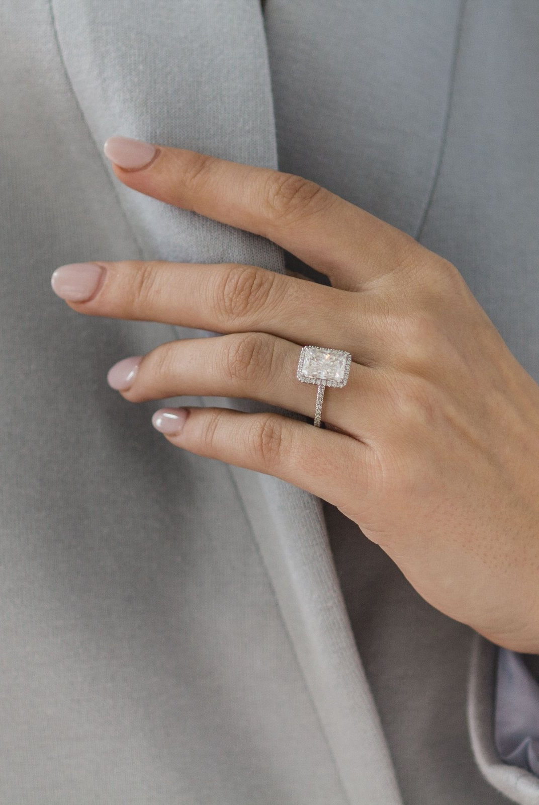 Unique Halo Engagement Ring
