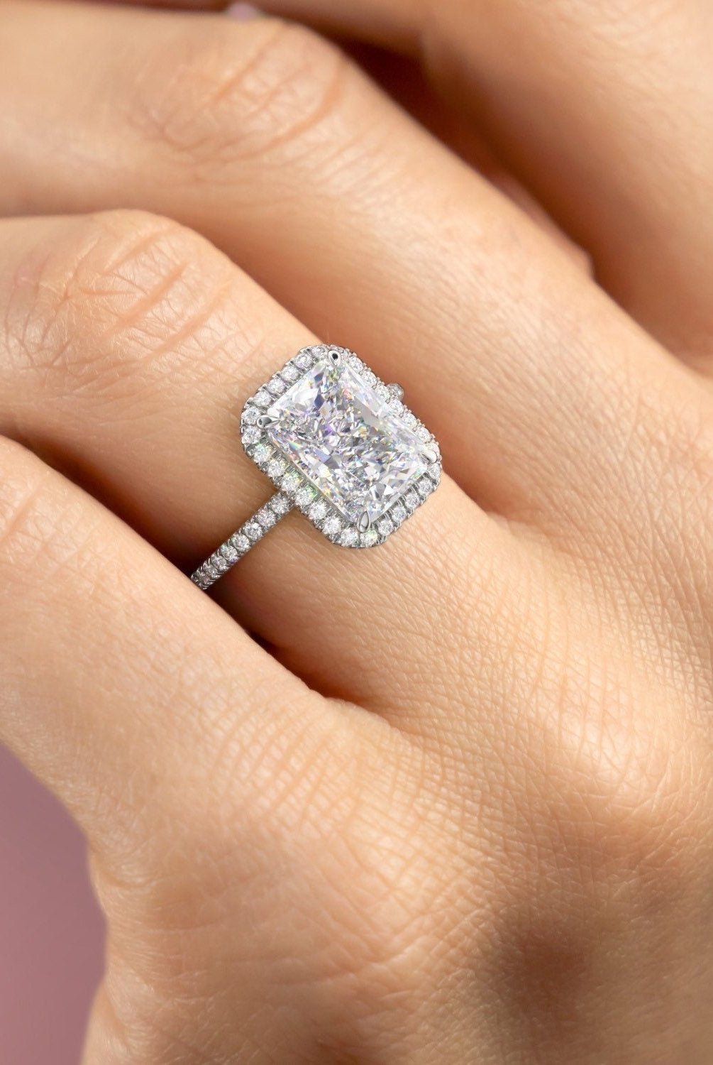 3.5 Carat Moissanite Engagement Ring