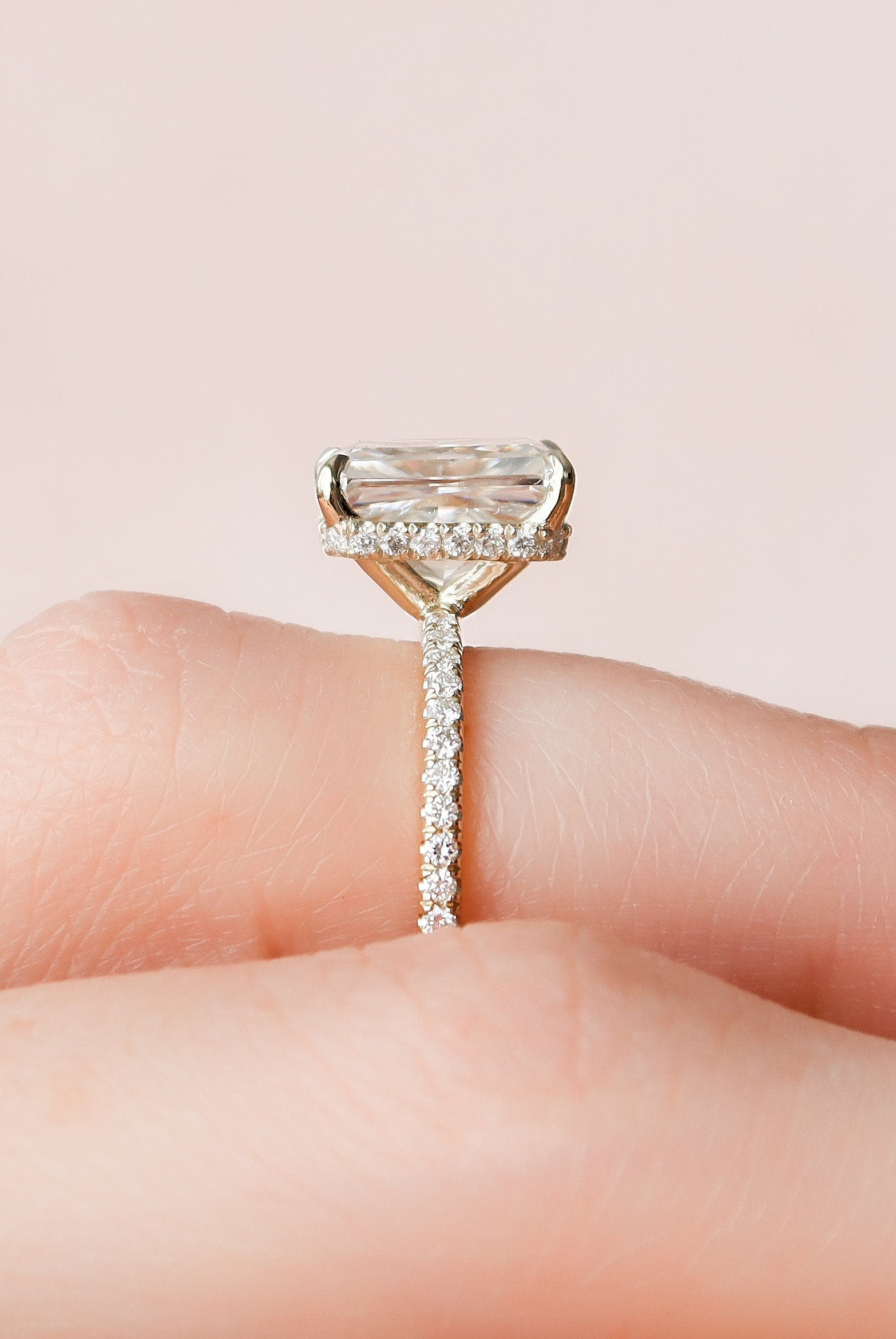 3.5 Carat Radiant Moissanite Engagement Ring