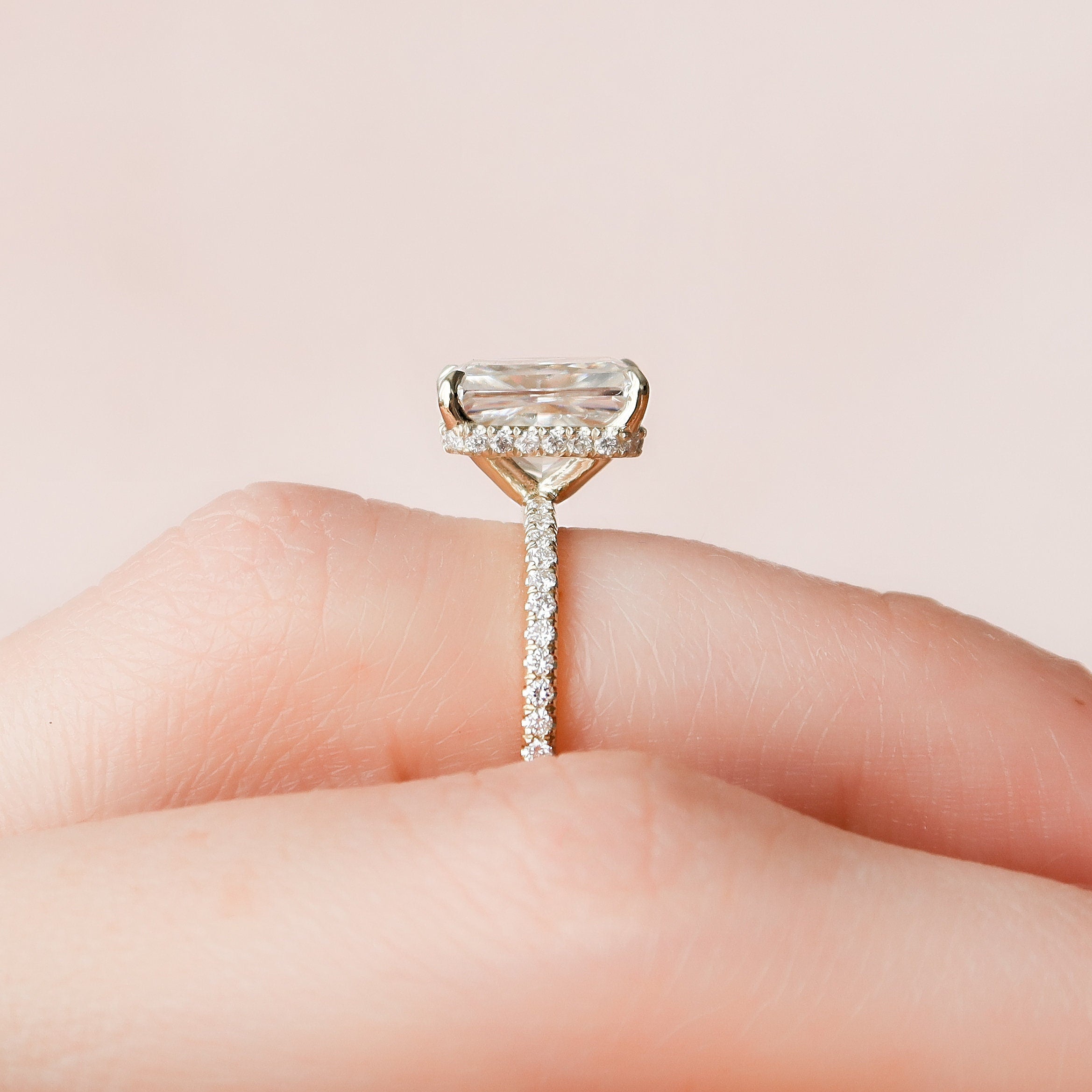 3.5 Carat Radiant Moissanite Engagement Ring