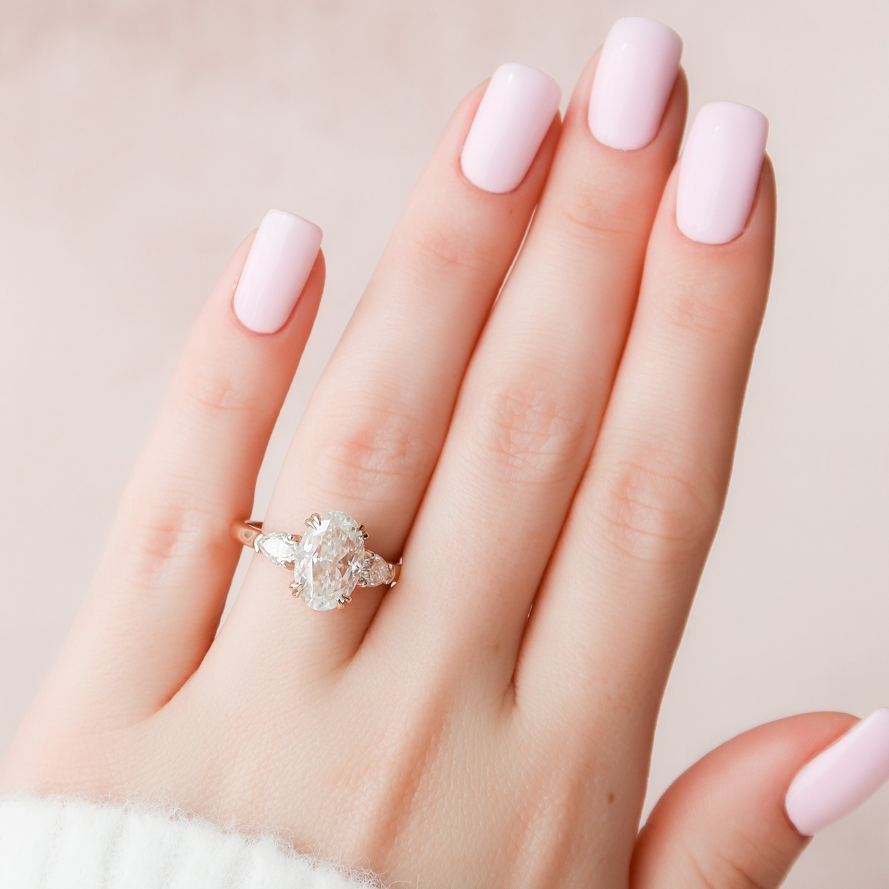 Oval Three Stone Ring