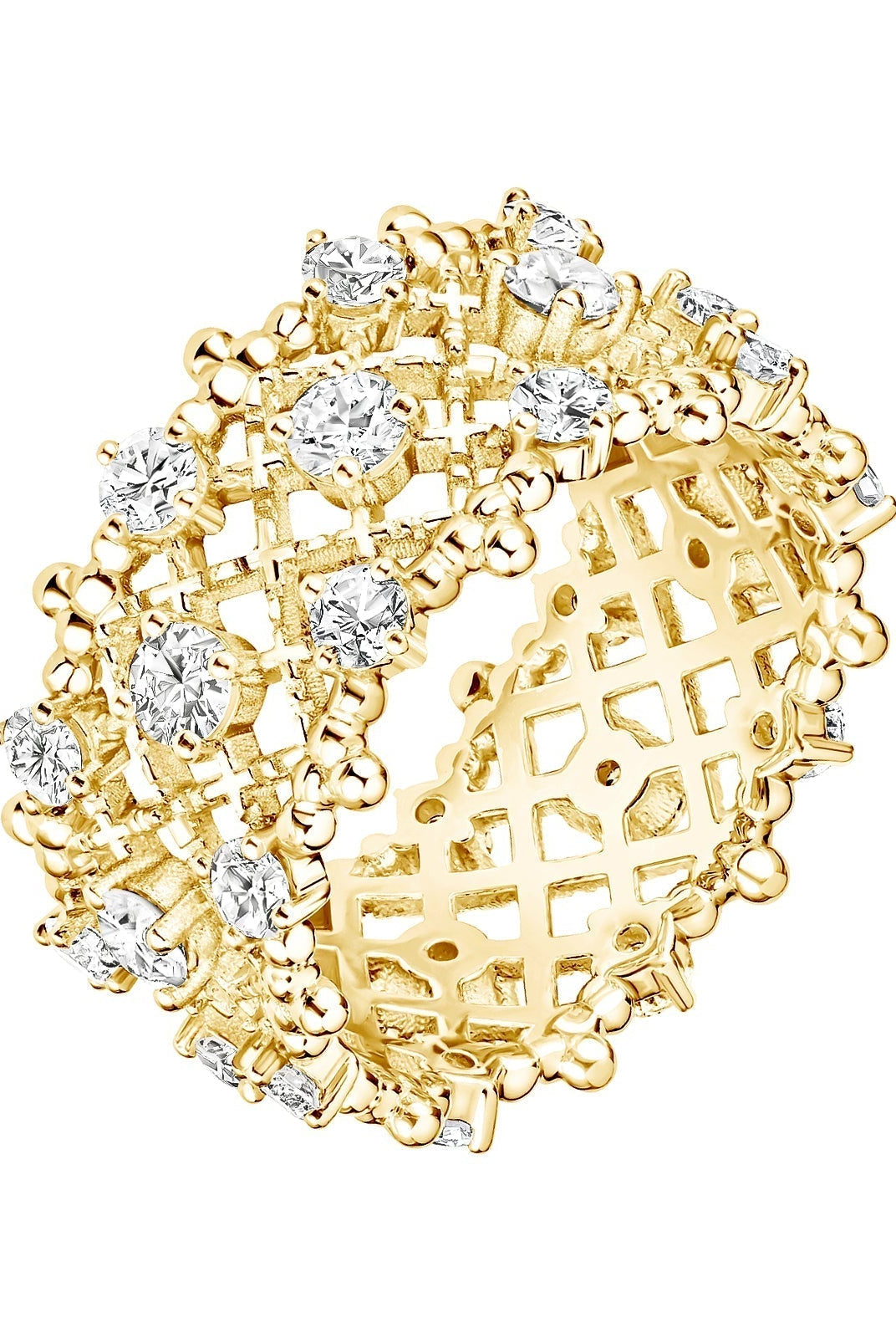 round-shaped-moissanite-art-deco-wedding-band