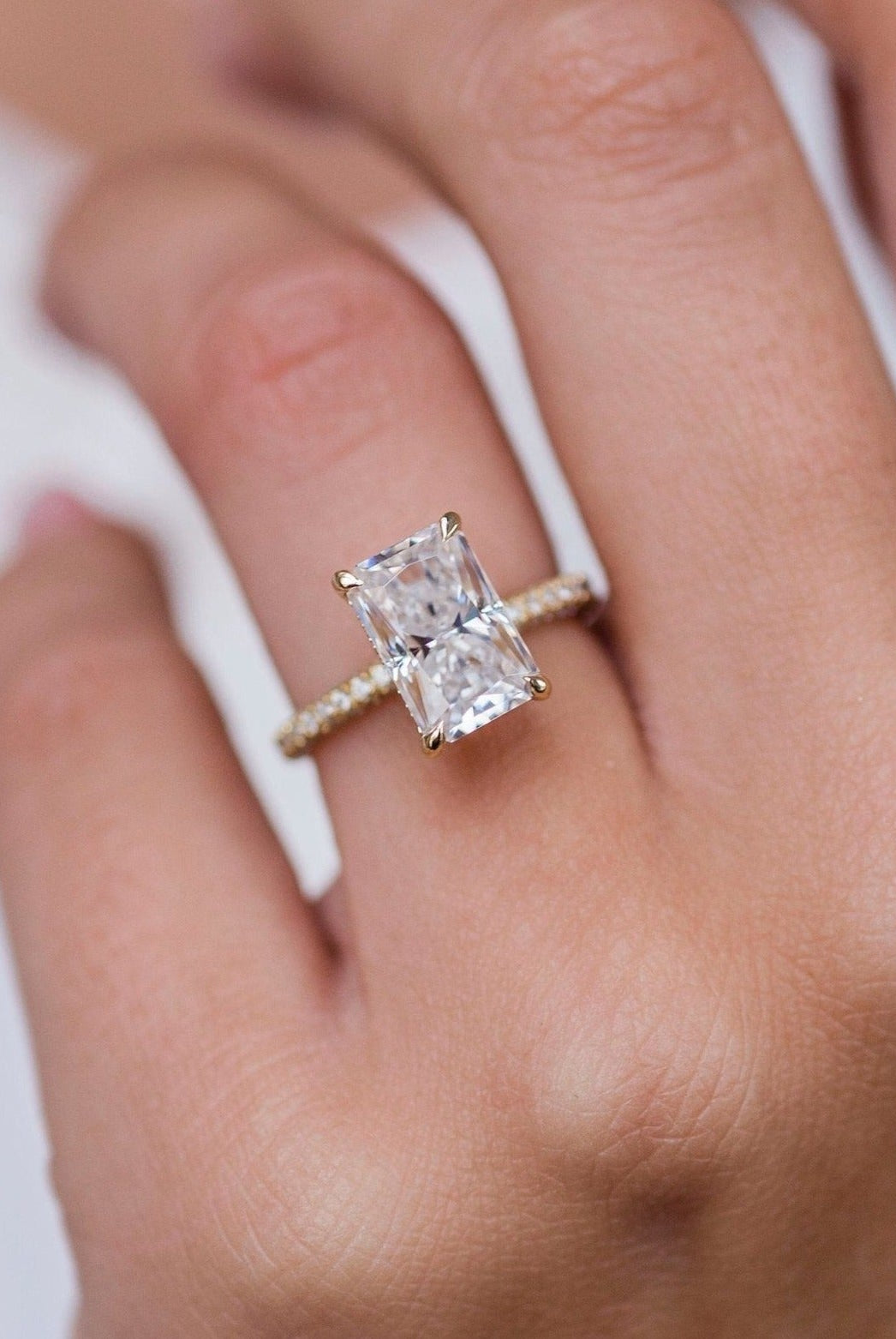 Hidden Halo Engagement Ring