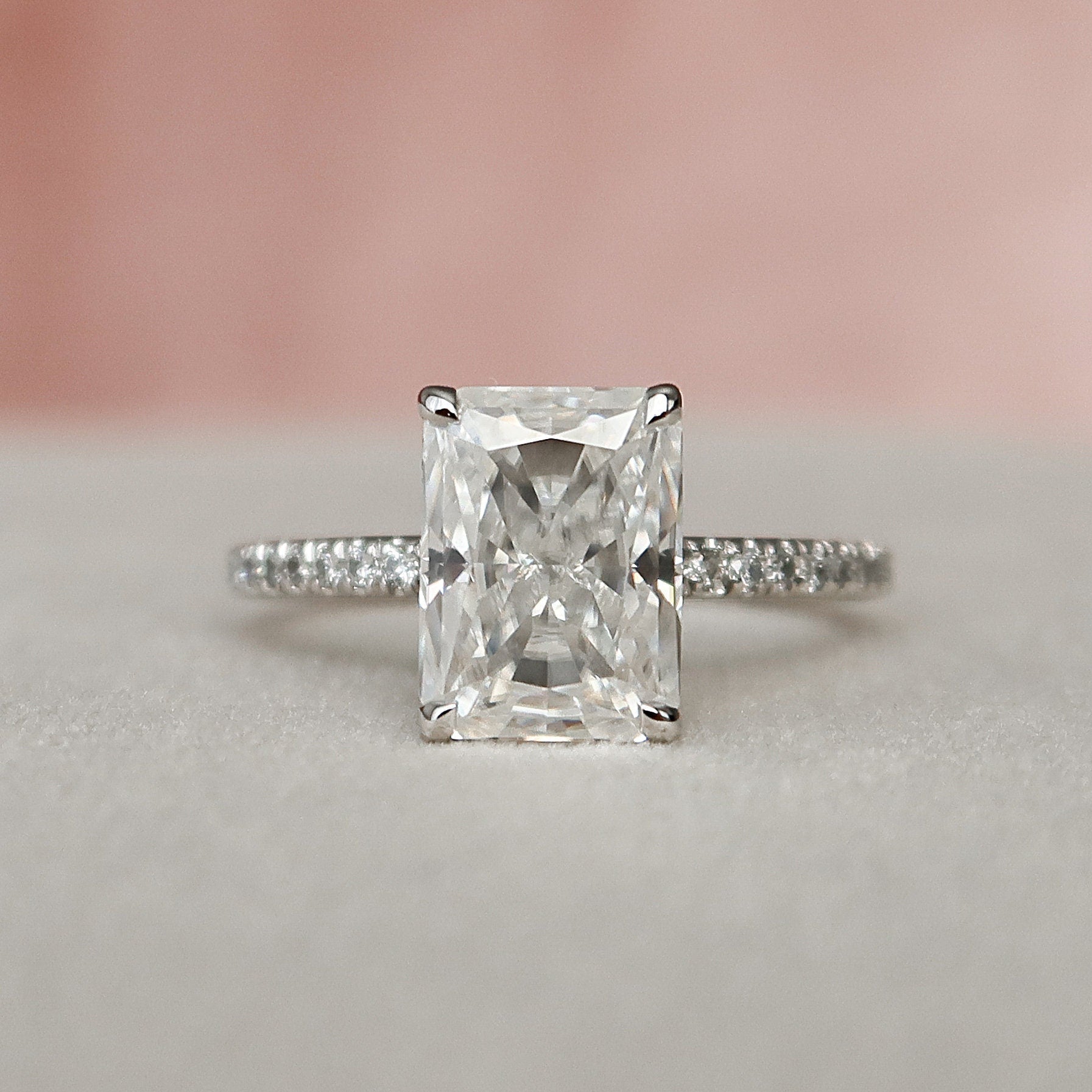 Radiant Pave Engagement Ring