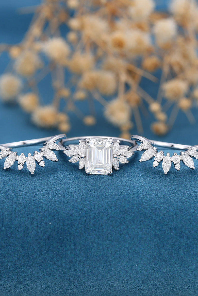 1-60-ct-emerald-shaped-moissanite-cluster-bridal-set-7