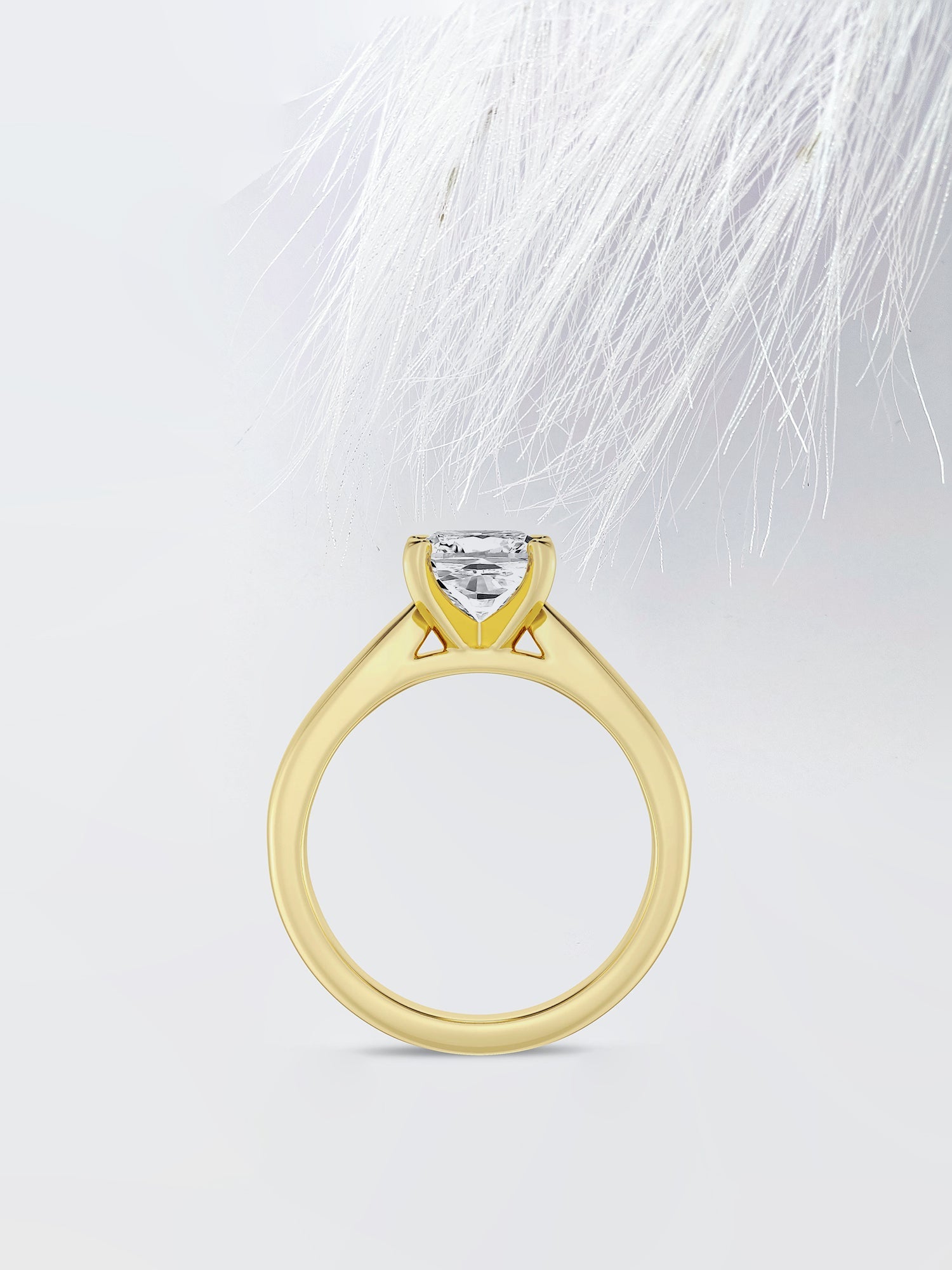 Cushion Cut Moissanite Solitaire Diamond Engagement Ring For Her