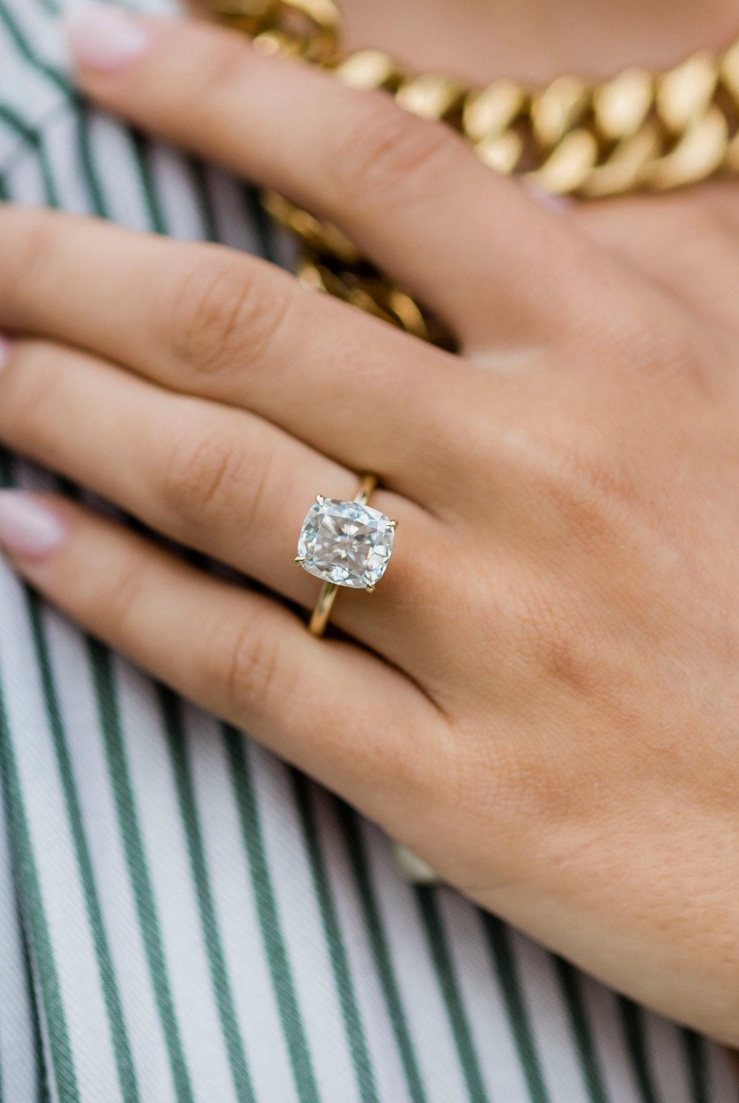Sparkling moissanite gems