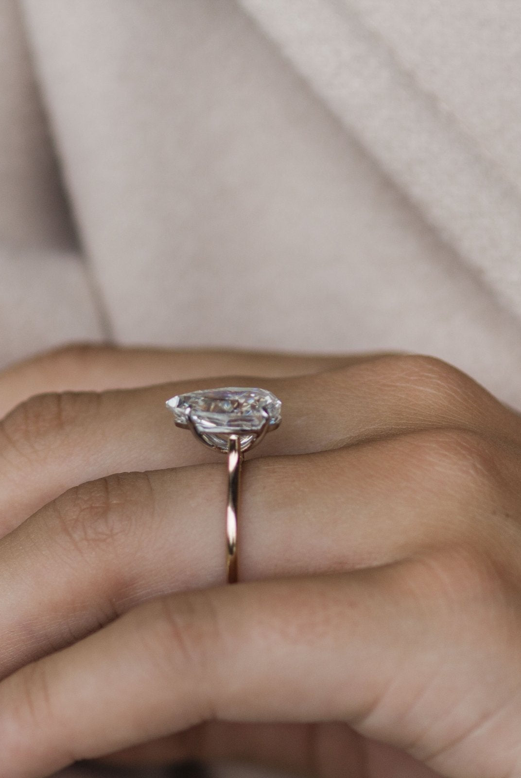 Floral-inspired moissanite rings