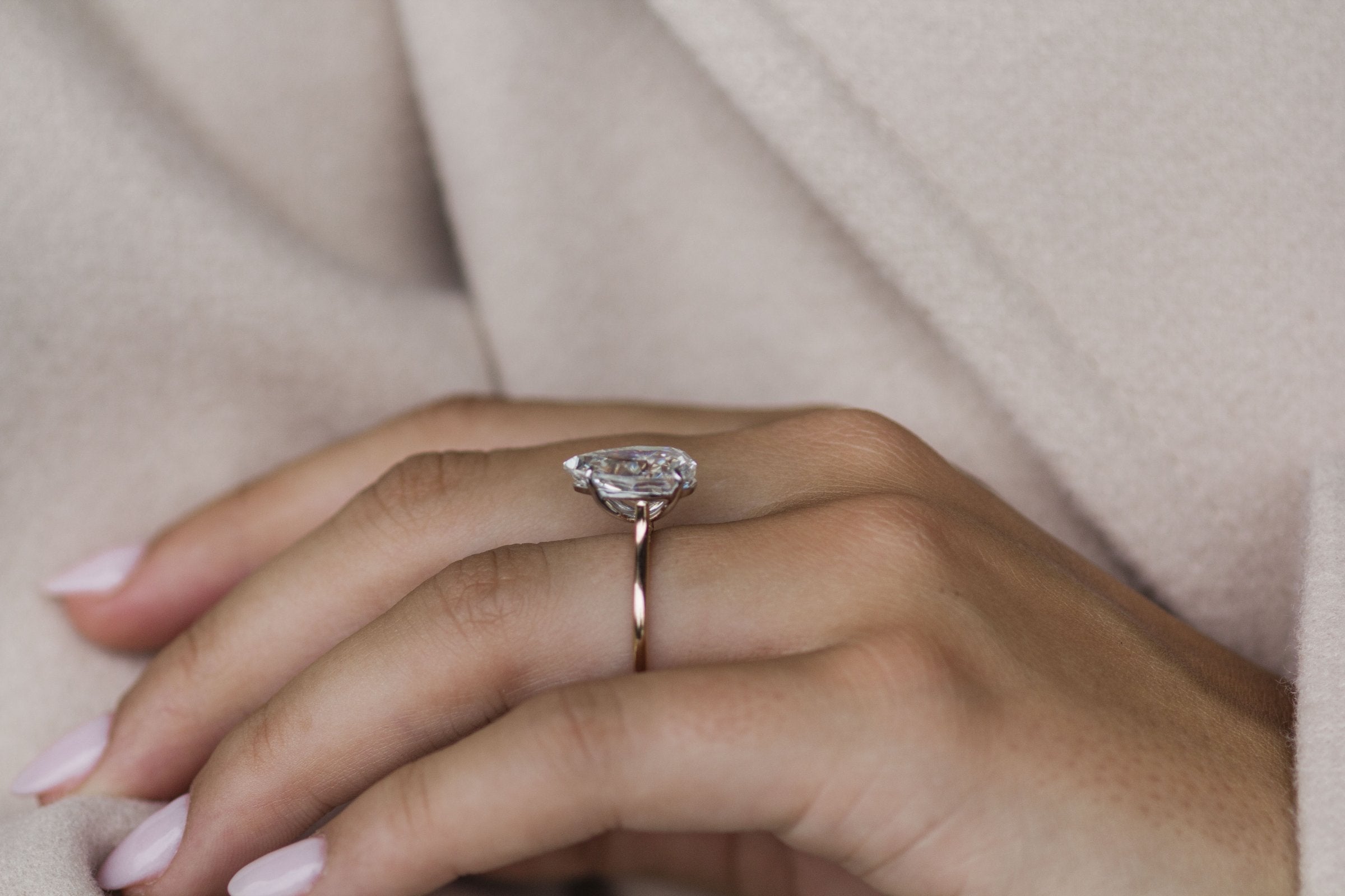 Floral-inspired moissanite rings